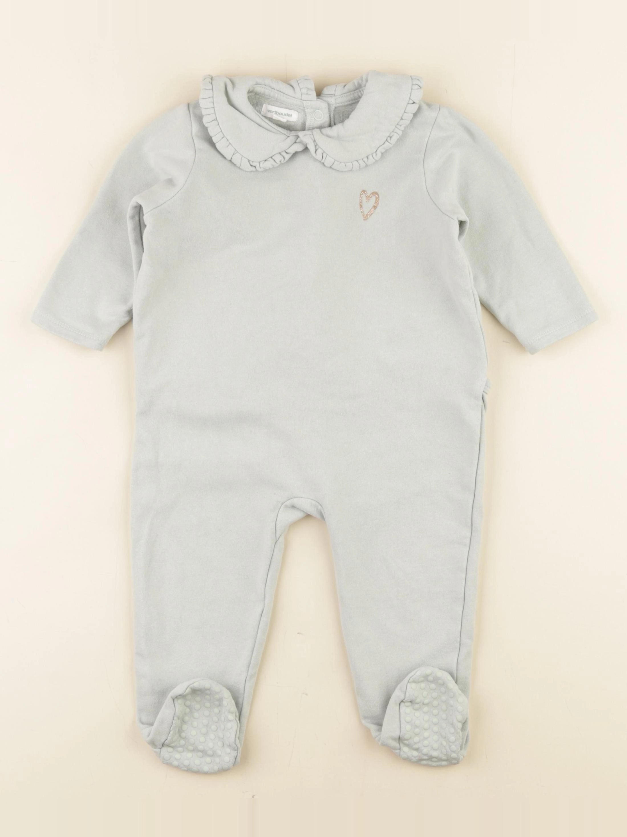 Vertbaudet - pyjama coton vert - 18 mois