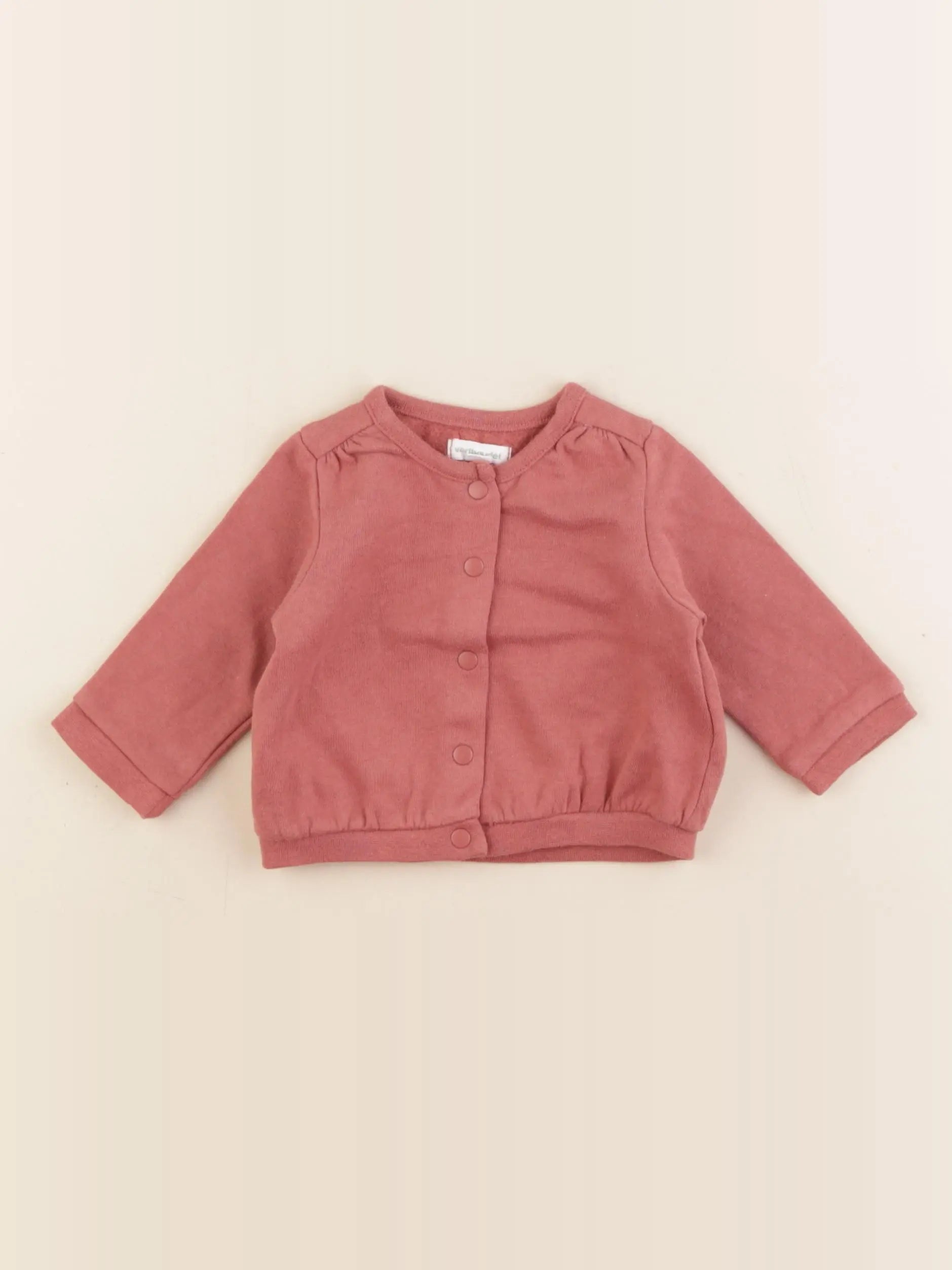 Vertbaudet - gilet rose - 3 mois