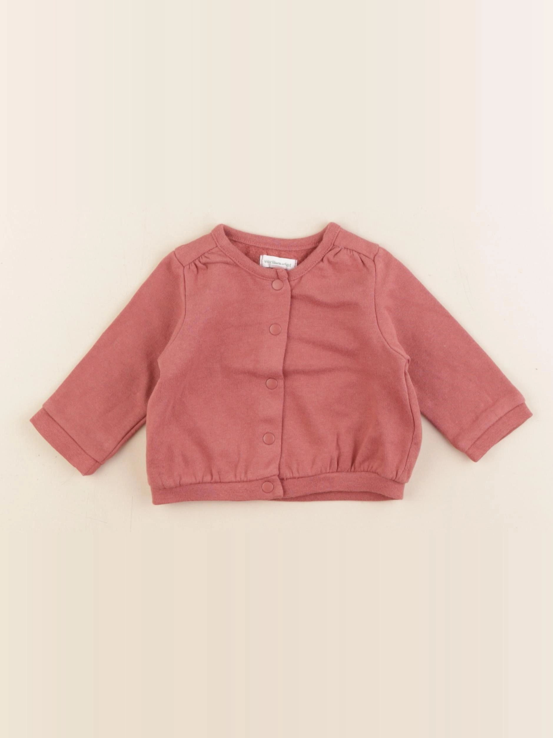 Vertbaudet - gilet rose - 3 mois