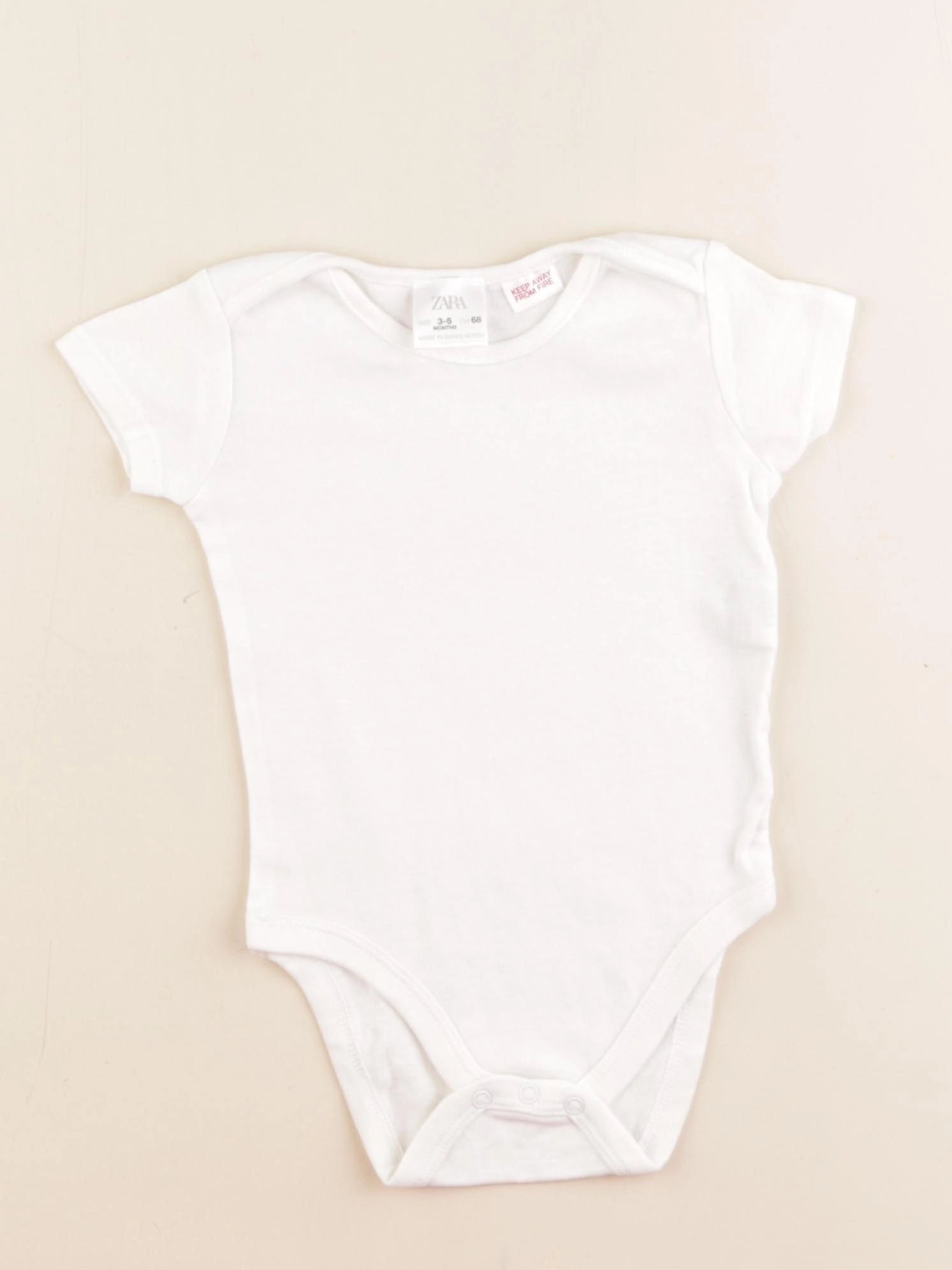 Zara - body blanc - 3/6 mois
