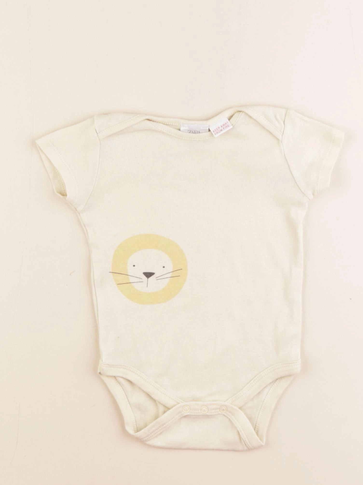 Zara - body jaune - 3/6 mois