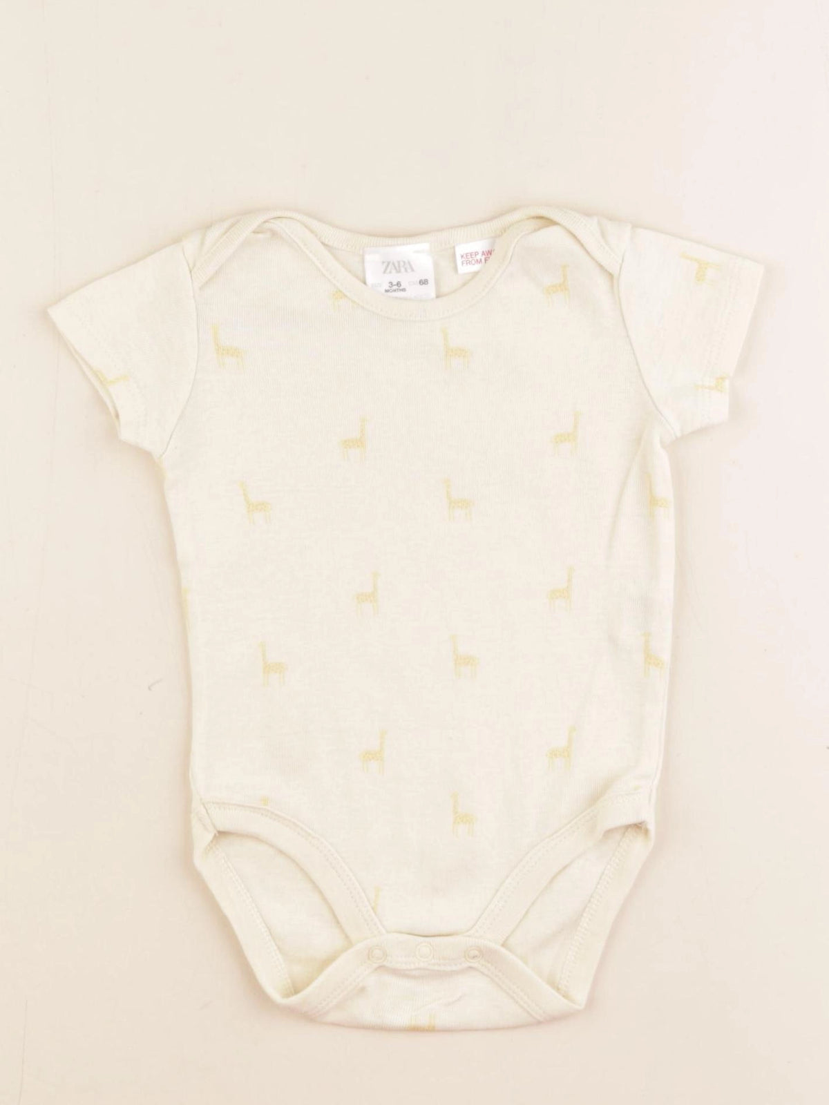 Zara - body jaune - 3/6 mois