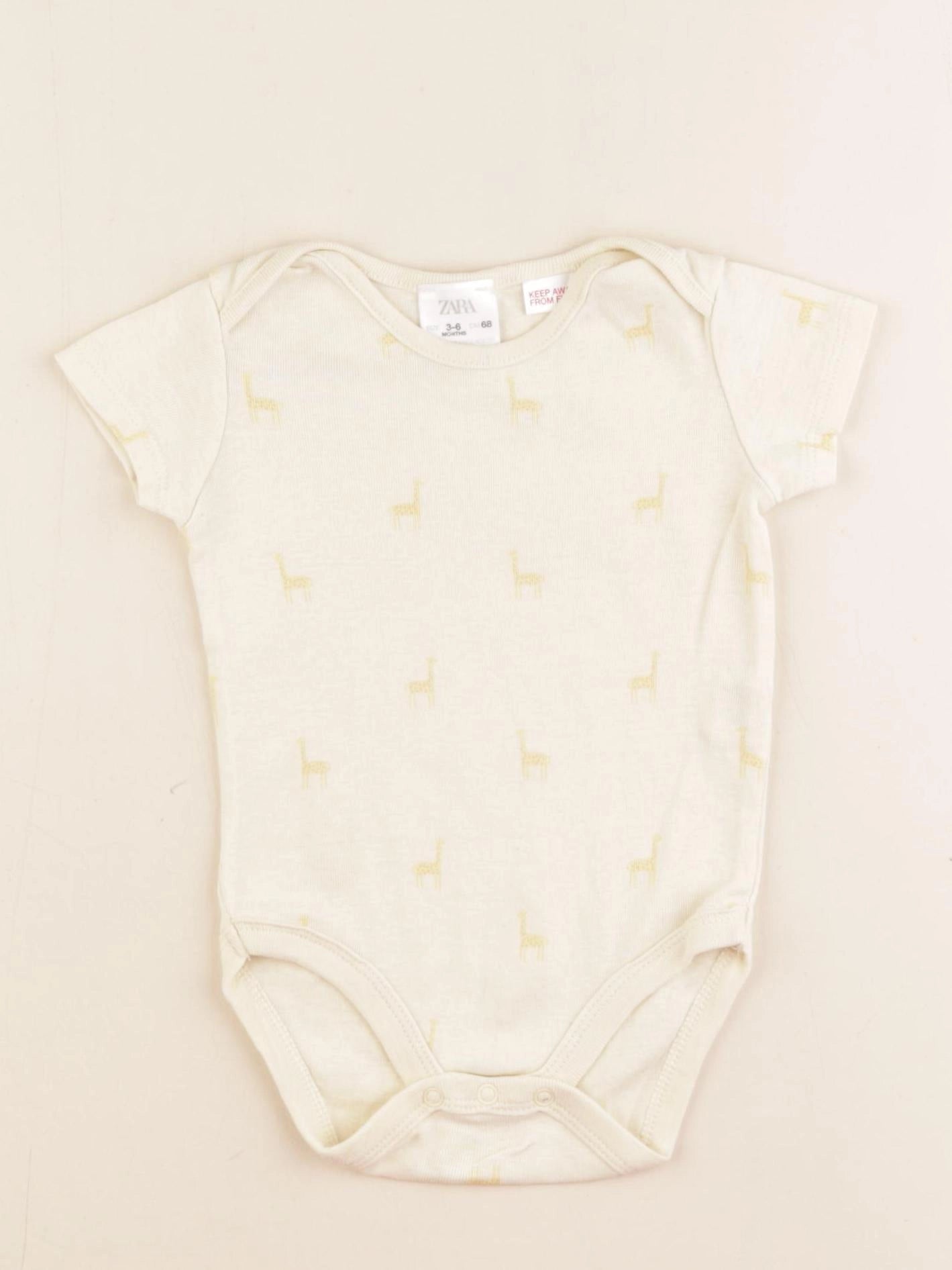 Zara - body jaune - 3/6 mois