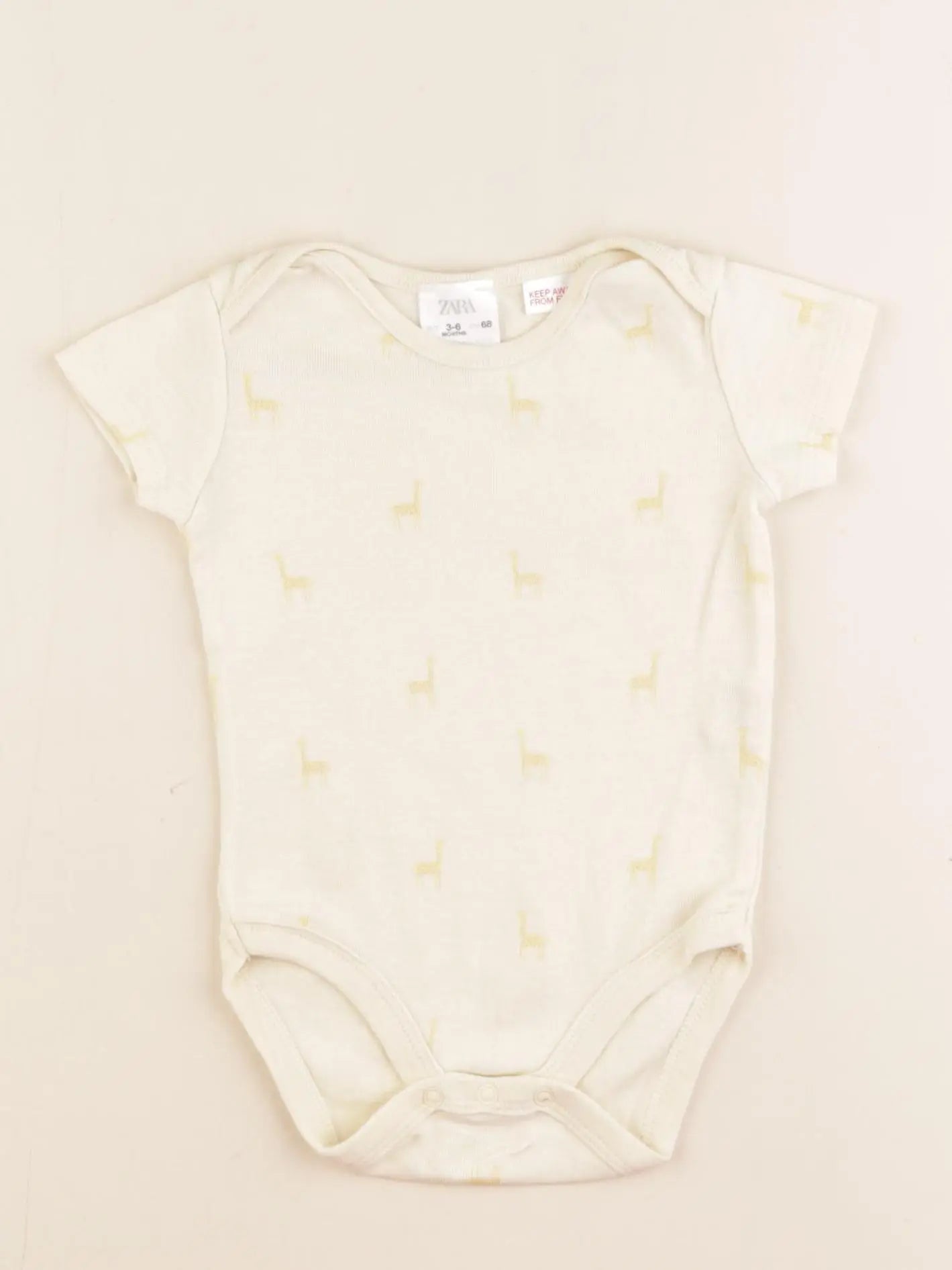 Zara - body jaune - 3/6 mois
