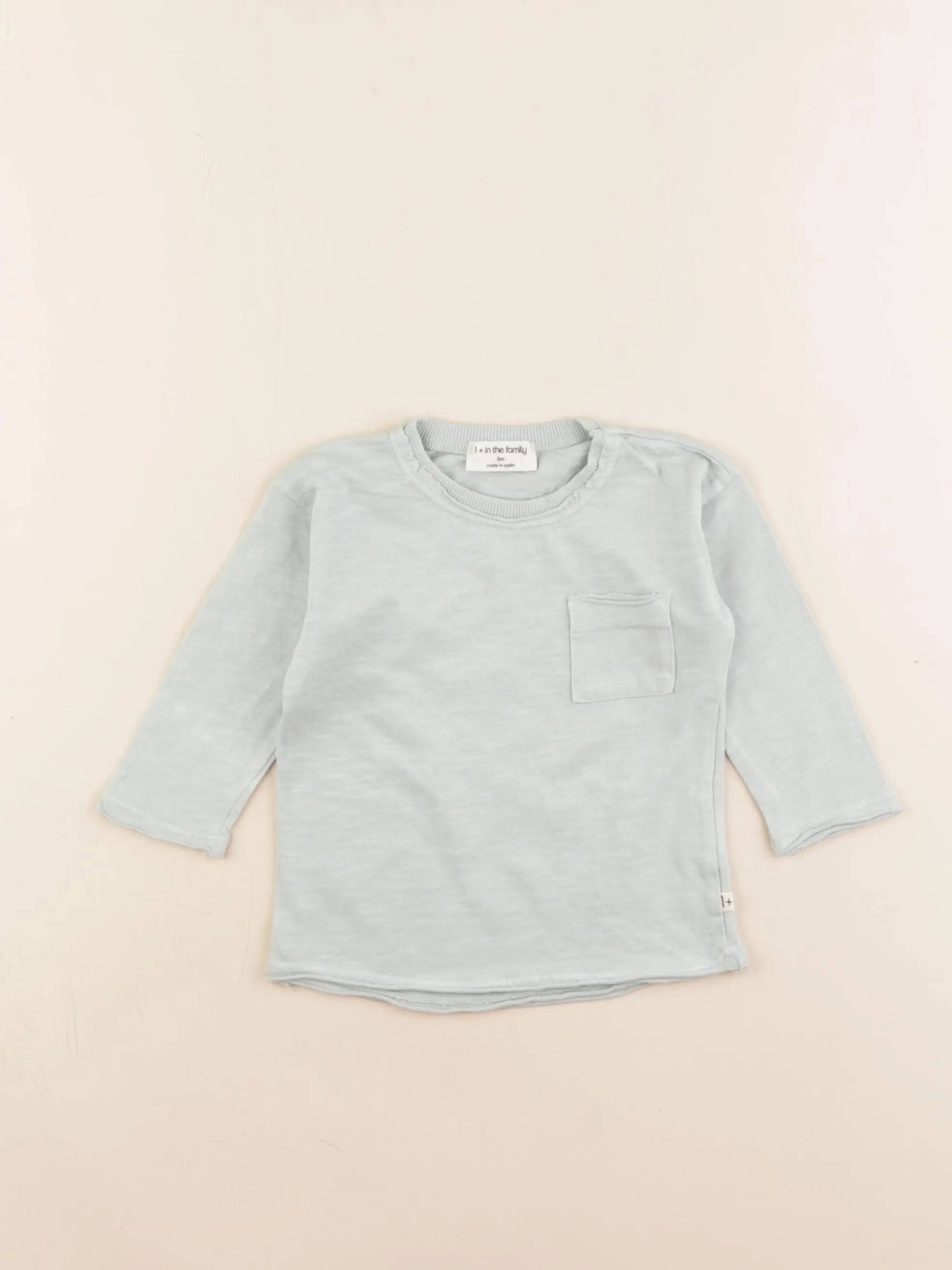 1+ In the family - tee-shirt vert - 6 mois