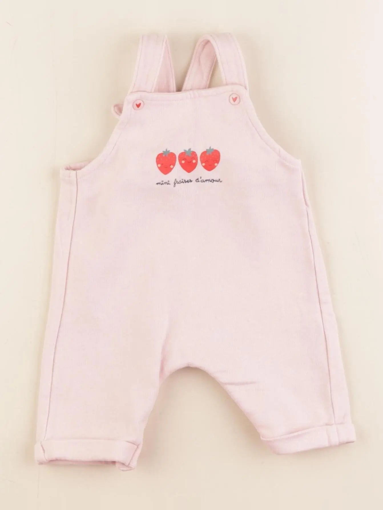 Vertbaudet - salopette rose - 0/1 mois
