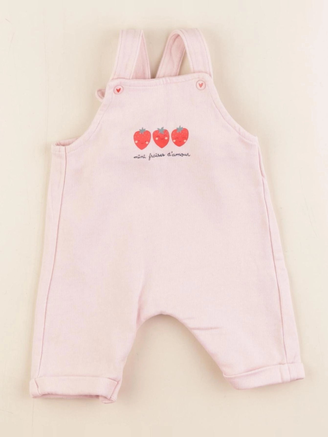 Vertbaudet - salopette rose - 0/1 mois