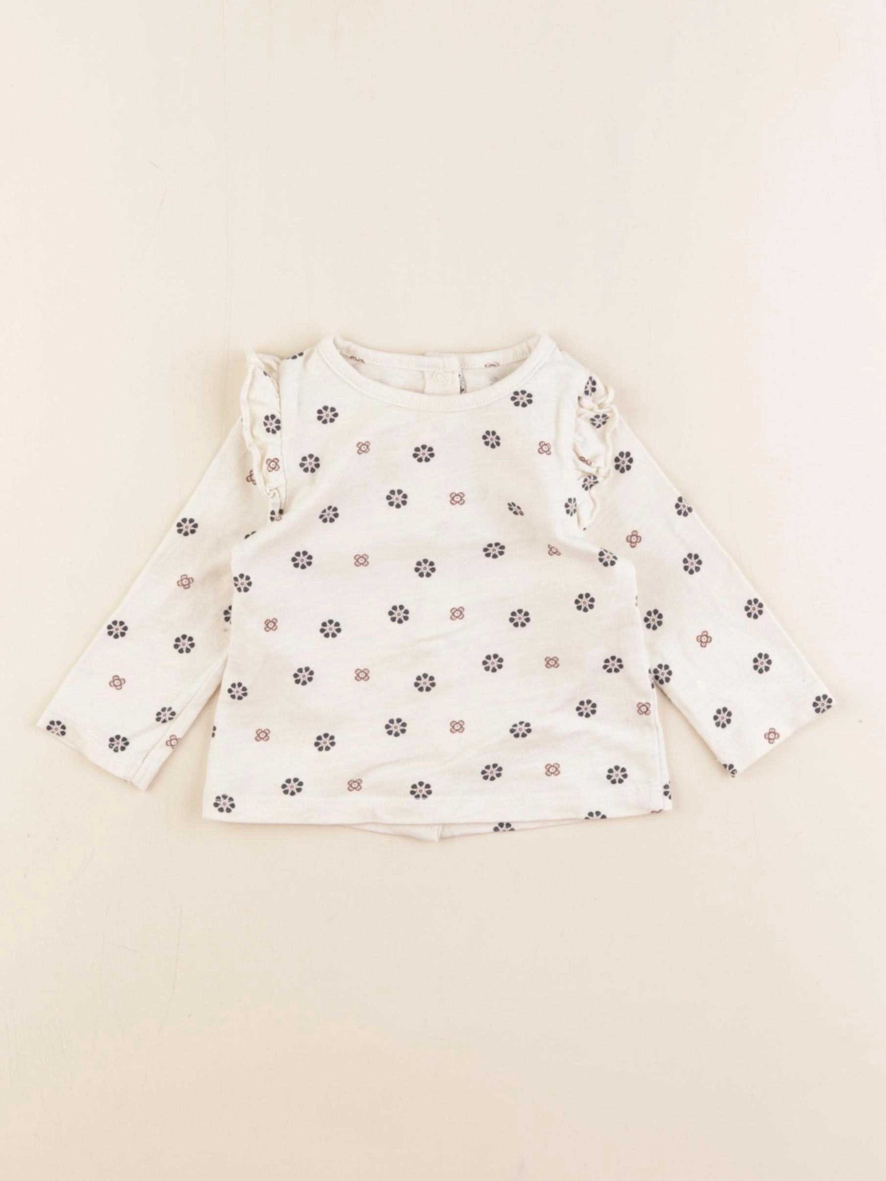 Vertbaudet - tee-shirt blanc - 3 mois