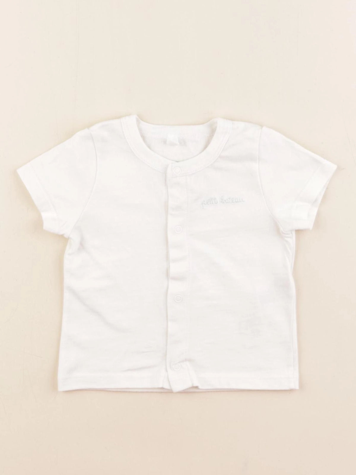 Petit Bateau - tee-shirt blanc - 12 mois