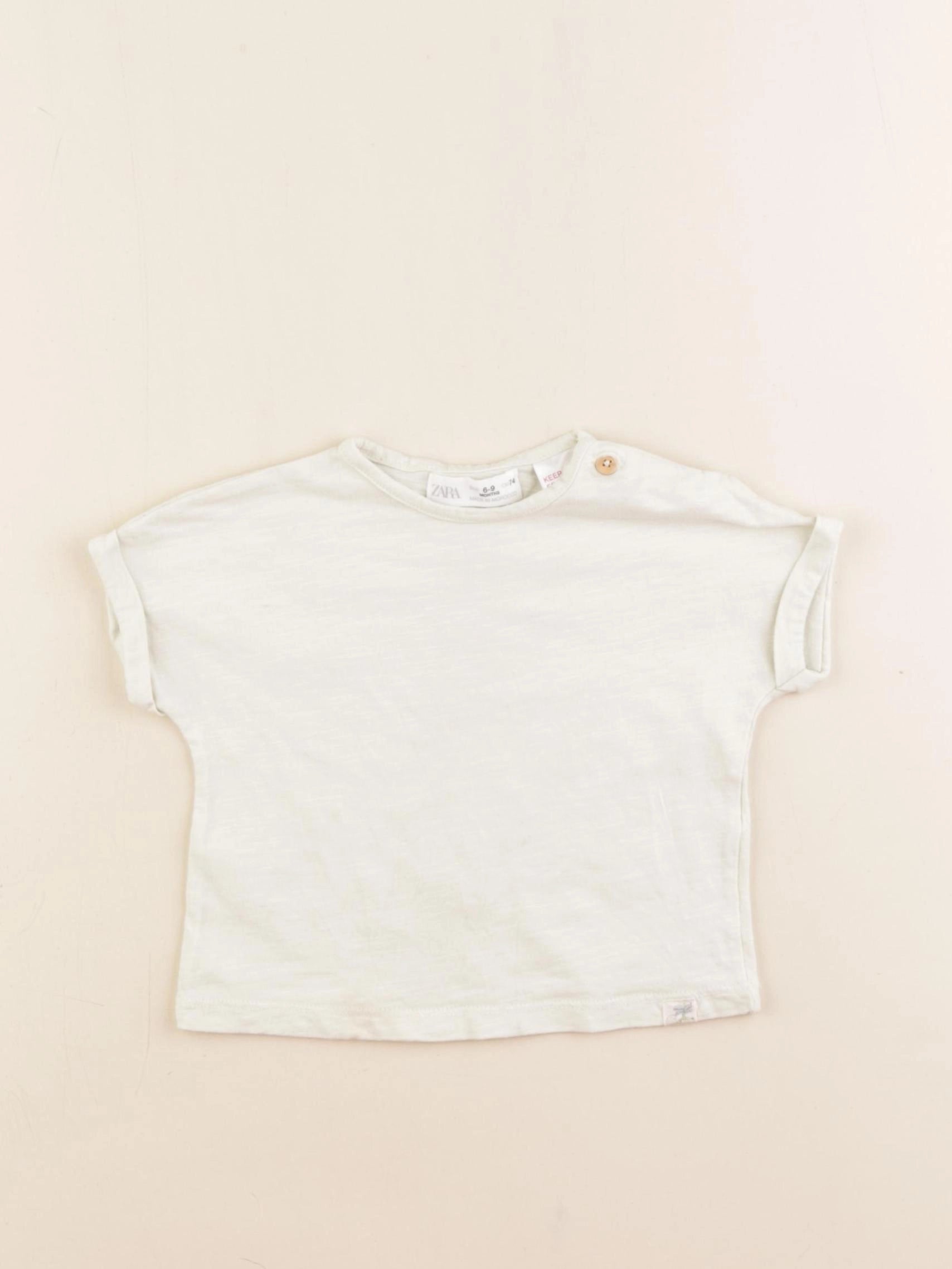 Zara - tee-shirt vert - 6/9 mois