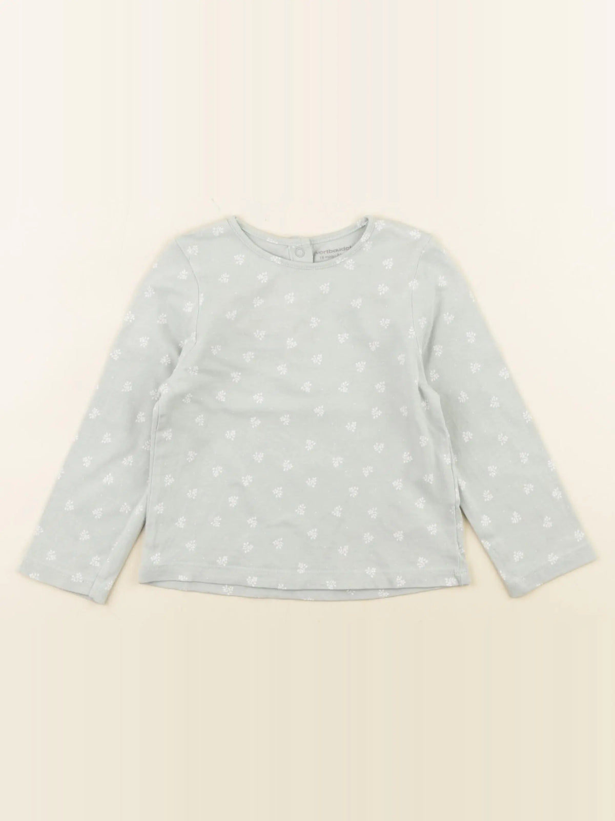 Vertbaudet - tee-shirt beige, vert - 18 mois