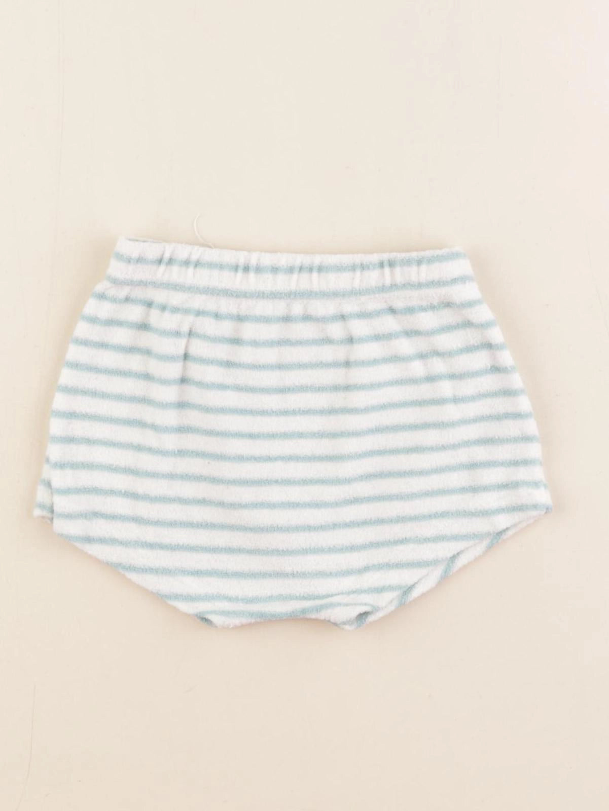 Petit Bateau - bloomer blanc, bleu - 12 mois