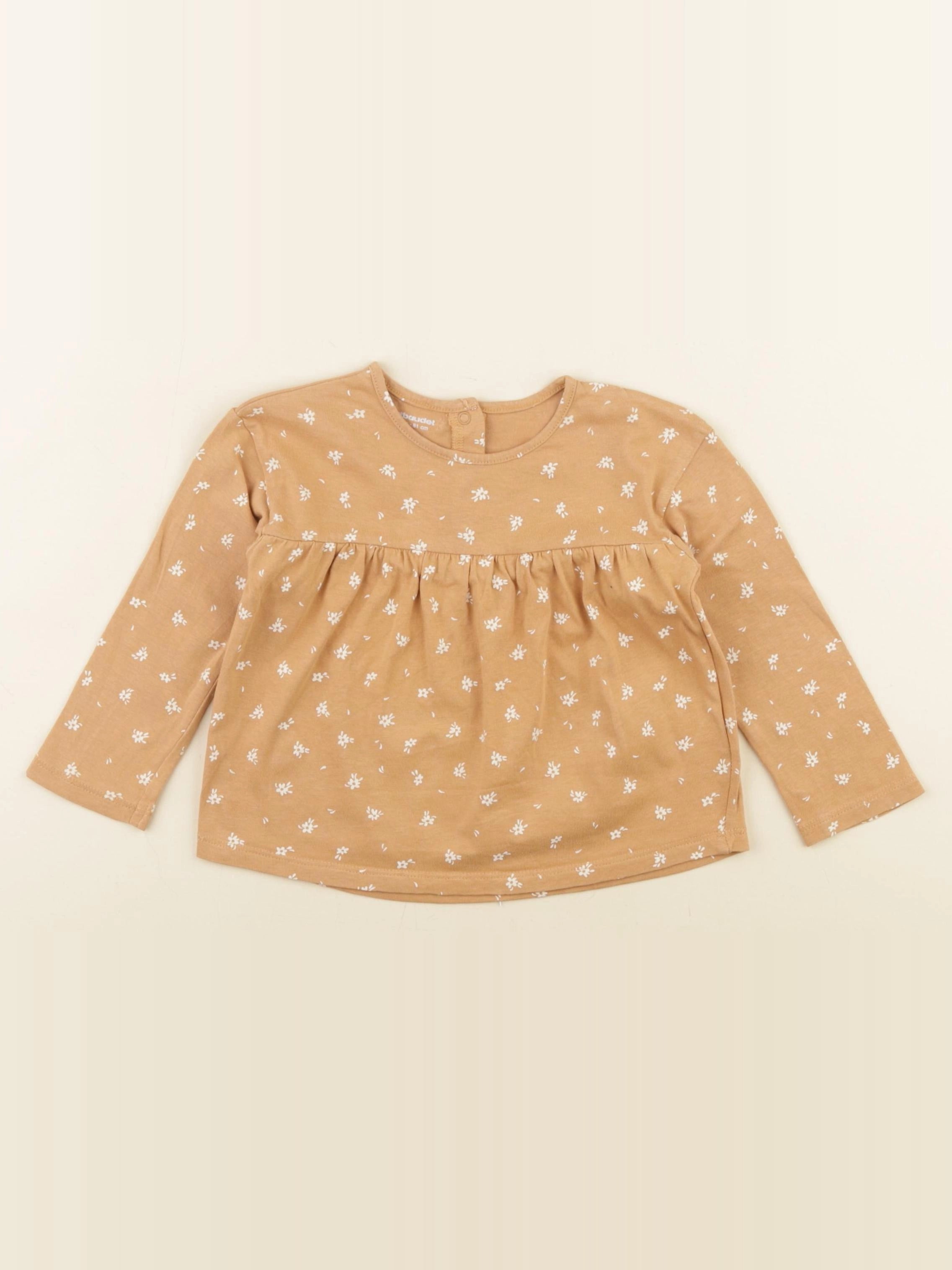 Vertbaudet - tee-shirt beige, jaune - 18 mois