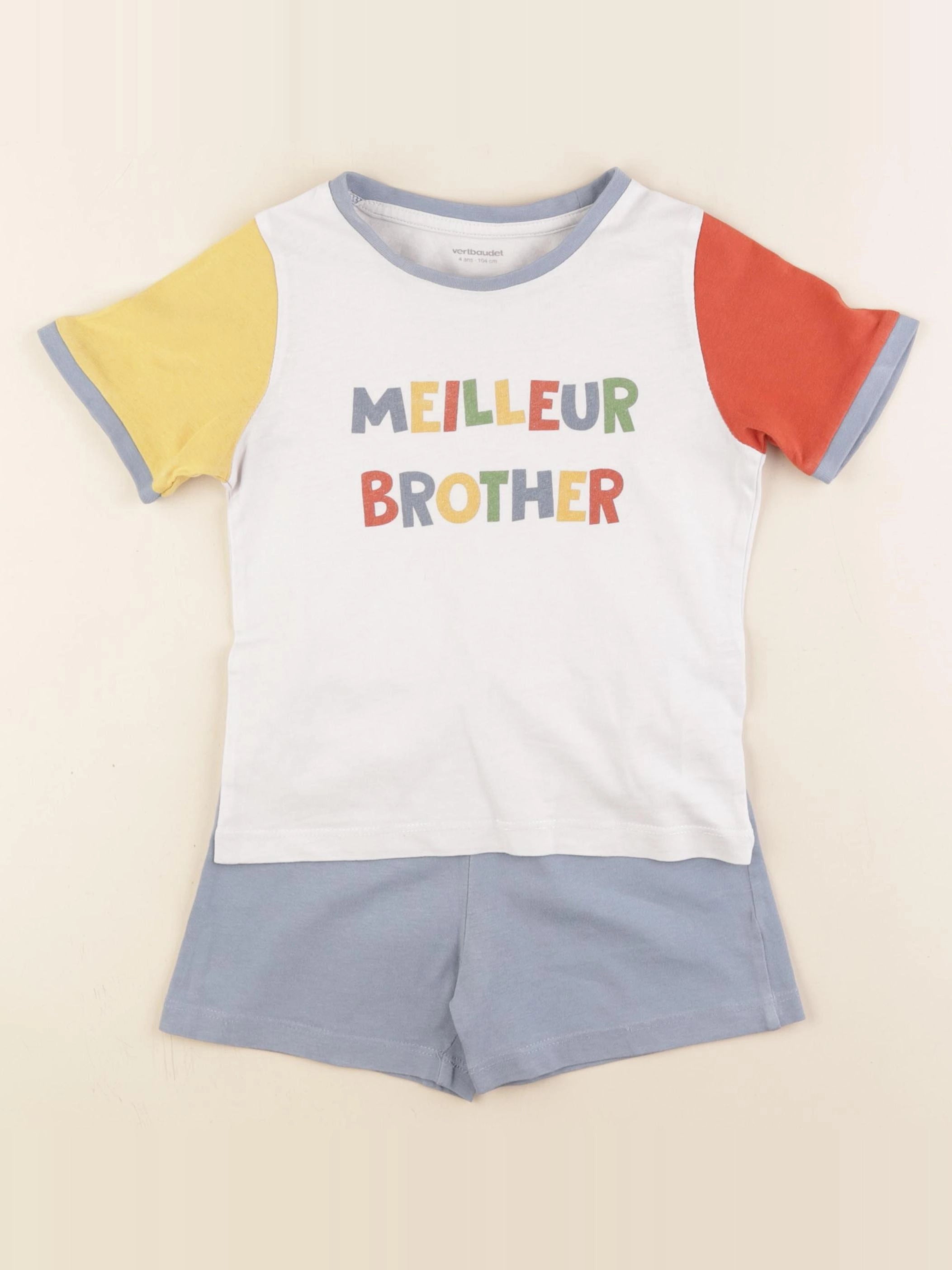 Vertbaudet - pyjama coton multicolore - 4 ans