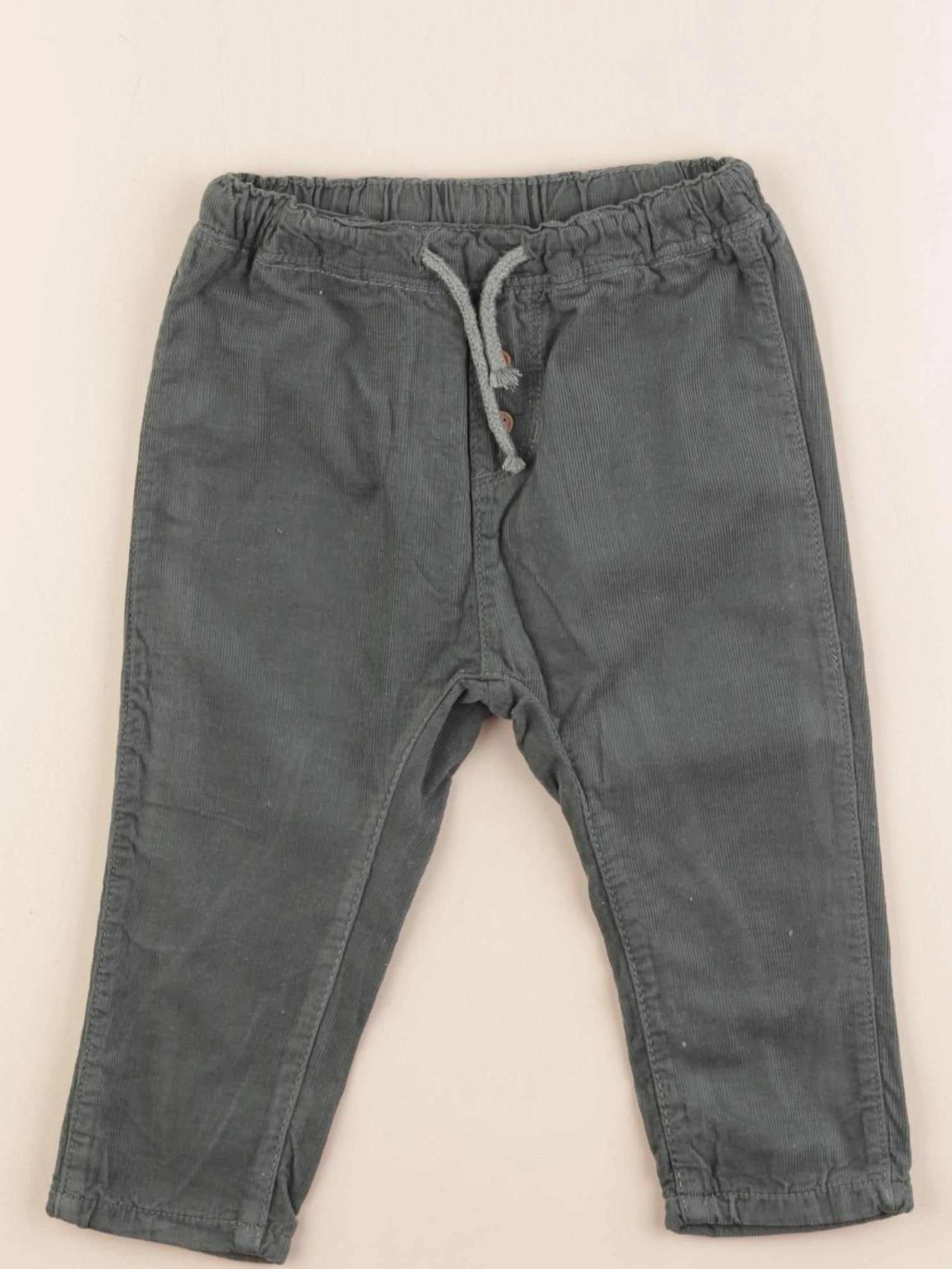 H&M - pantalon vert - 9/12 mois