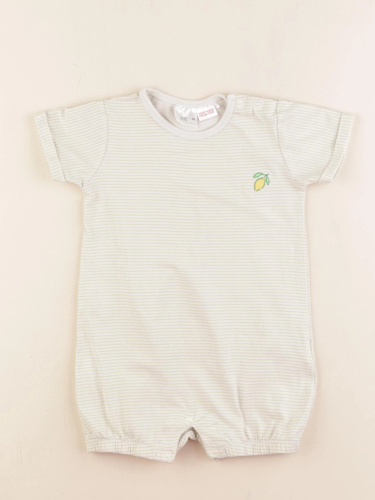 Zara - pyjama coton vert - 9/12 mois