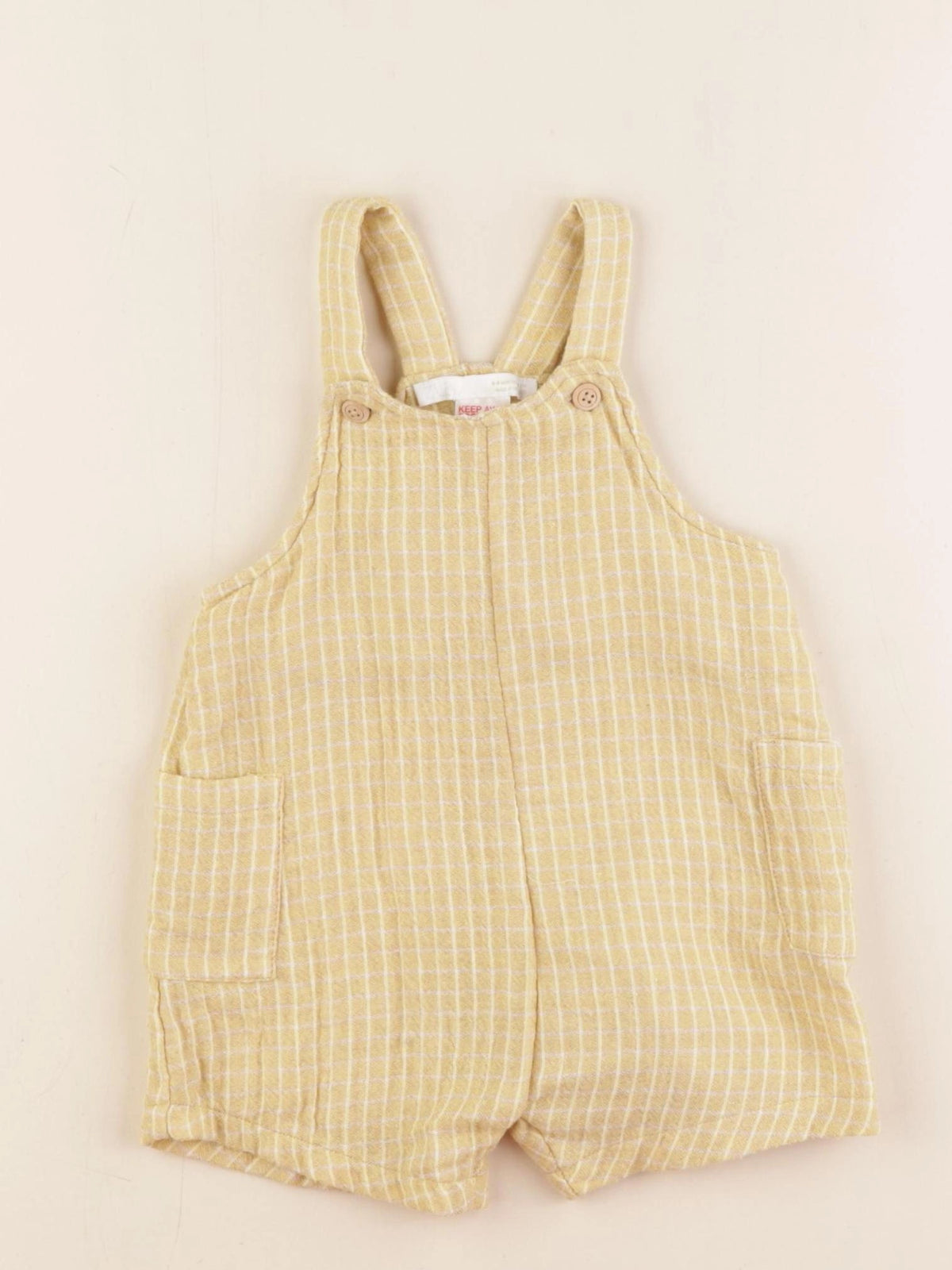 Zara - salopette jaune - 6/9 mois