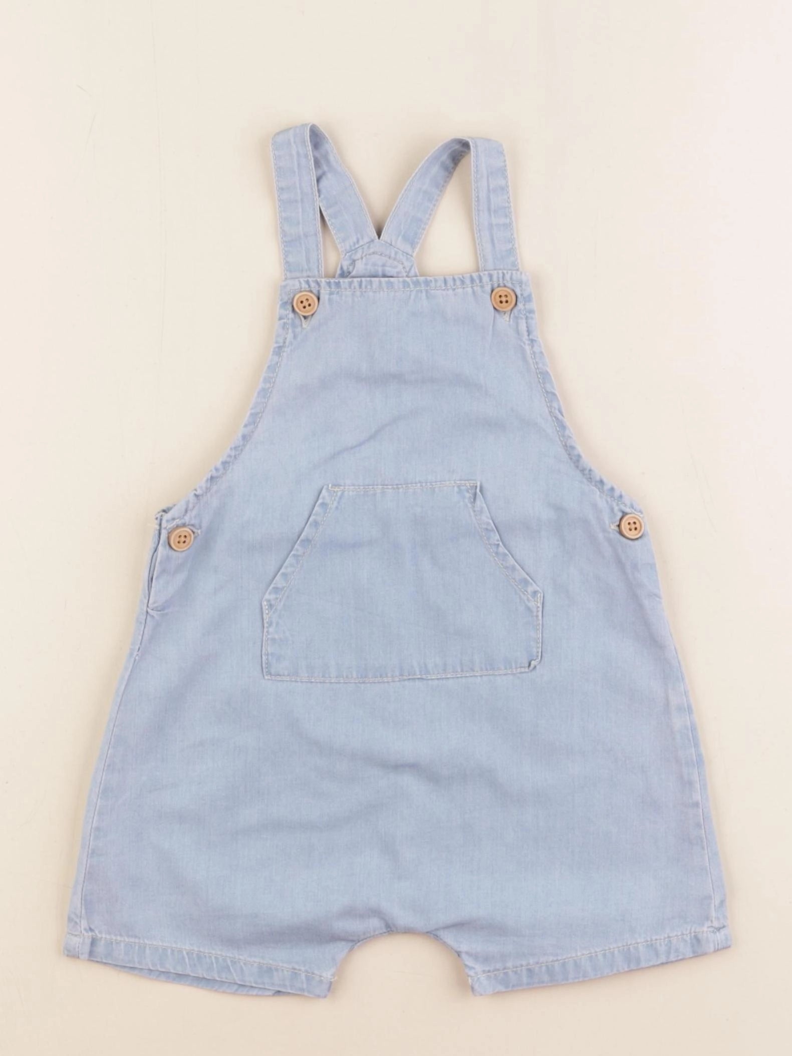 Zara - salopette bleu - 6/9 mois