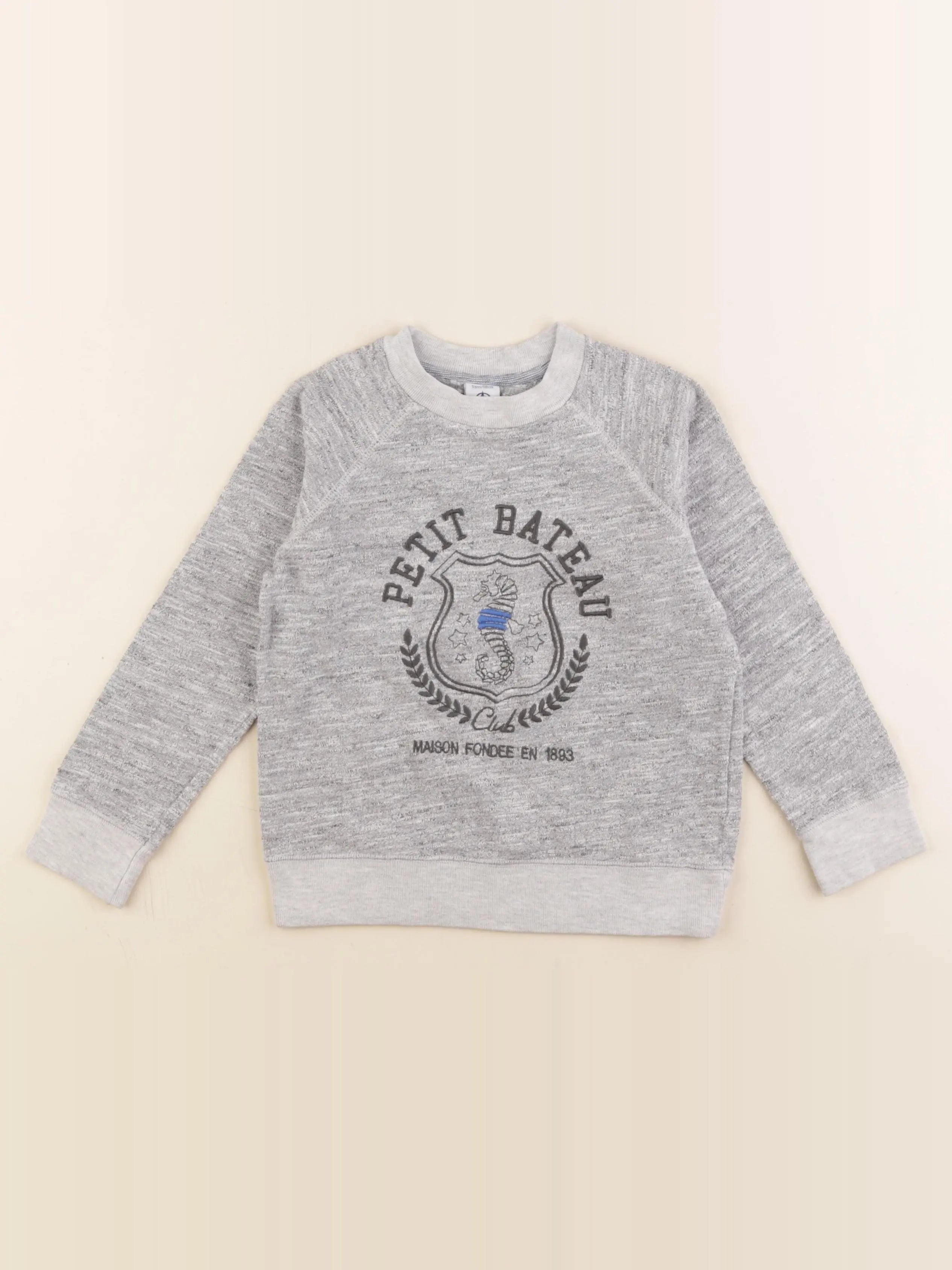 Petit Bateau - sweat gris - 5 ans