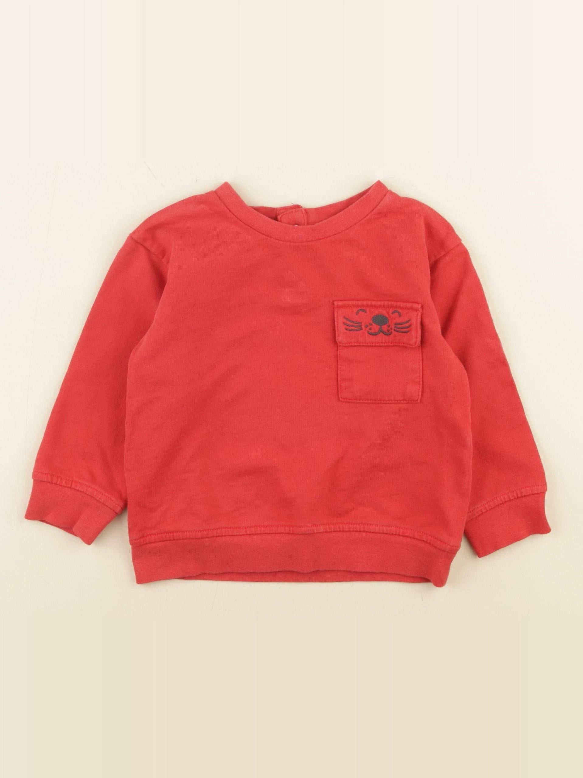 Mango - sweat rouge - 12/18 mois