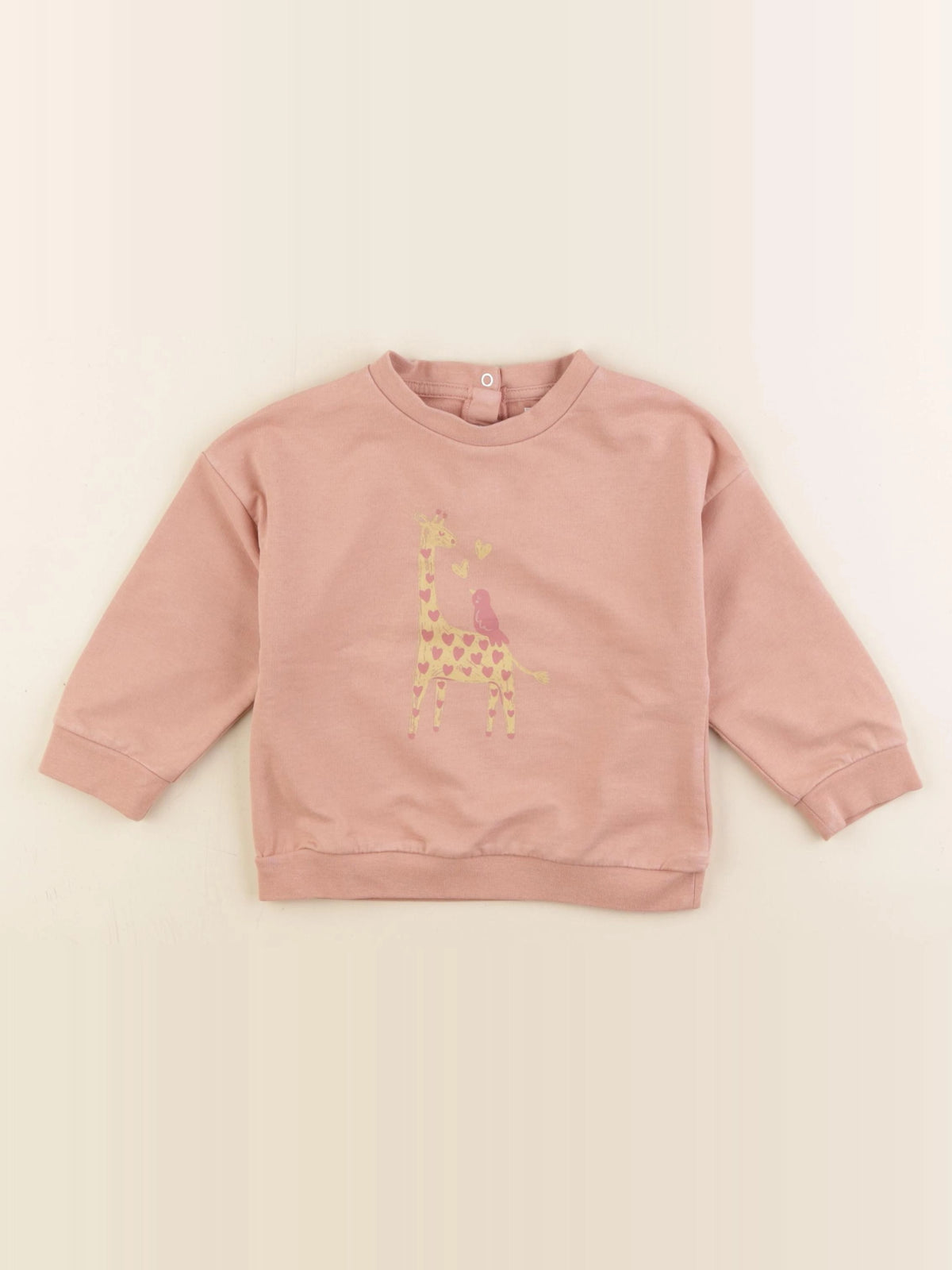 Vertbaudet - sweat rose - 18 mois