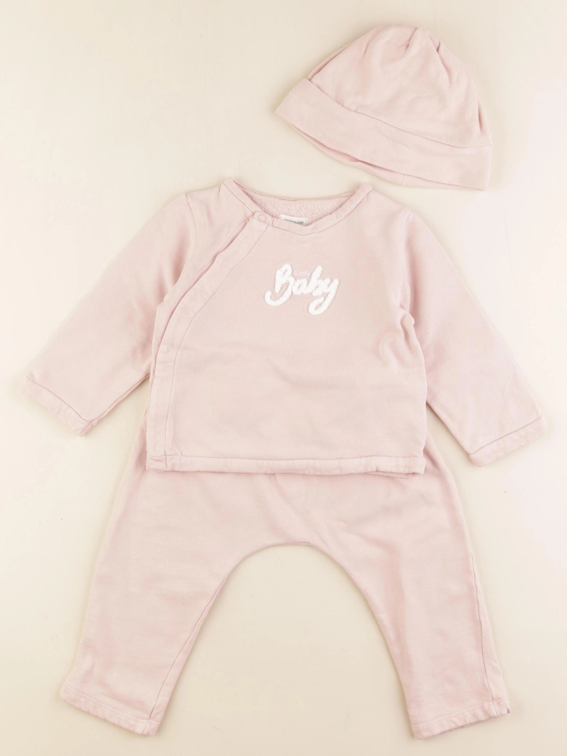 Vertbaudet - ensemble rose - 18 mois