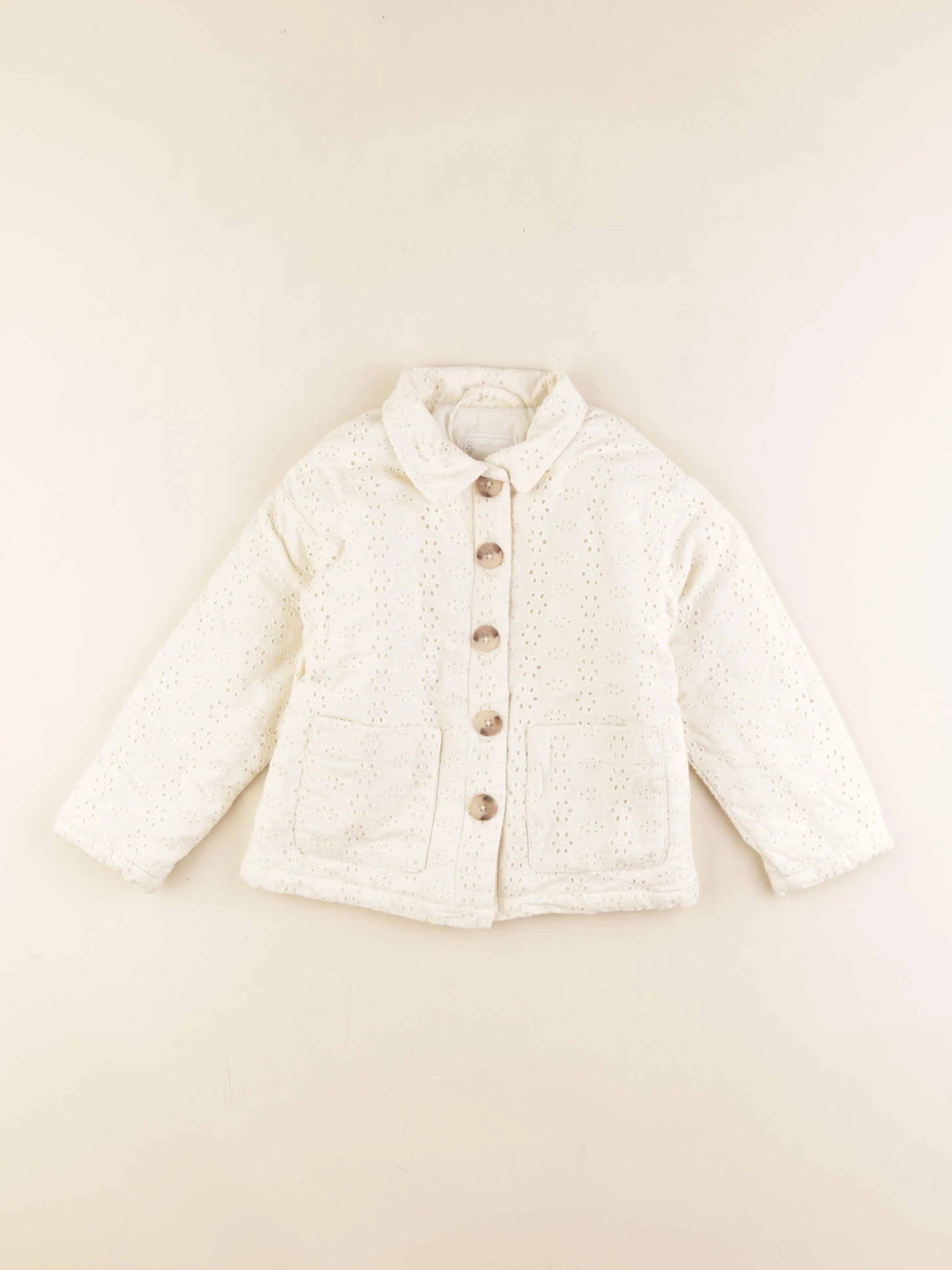 Vertbaudet - veste doublé beige - 6 ans