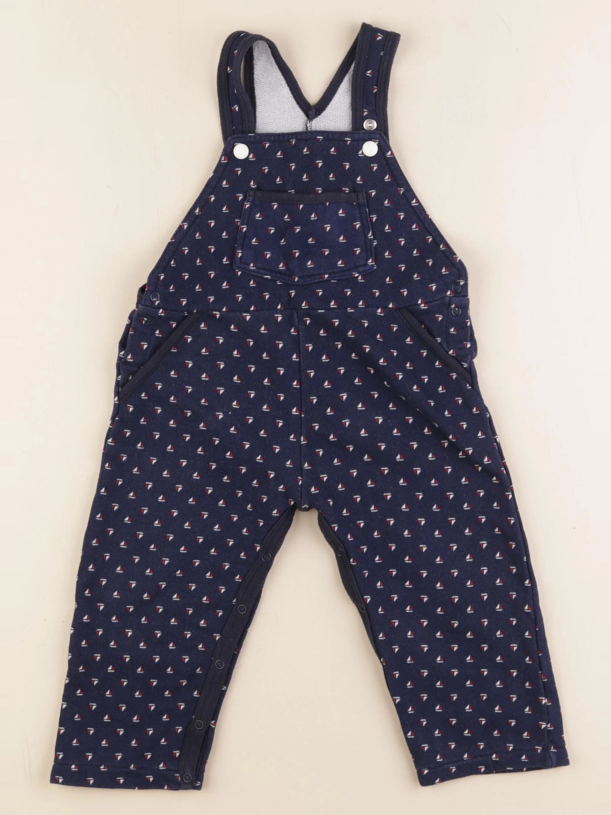 Petit Bateau - salopette bleu - 24 mois