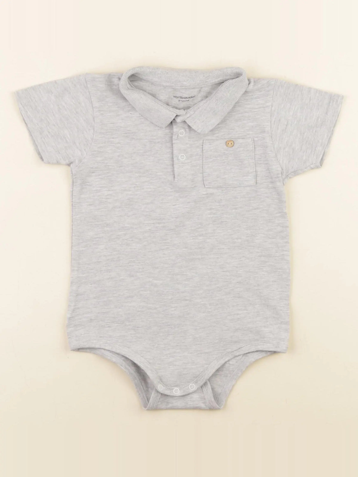 Vertbaudet - body à col gris - 3 ans