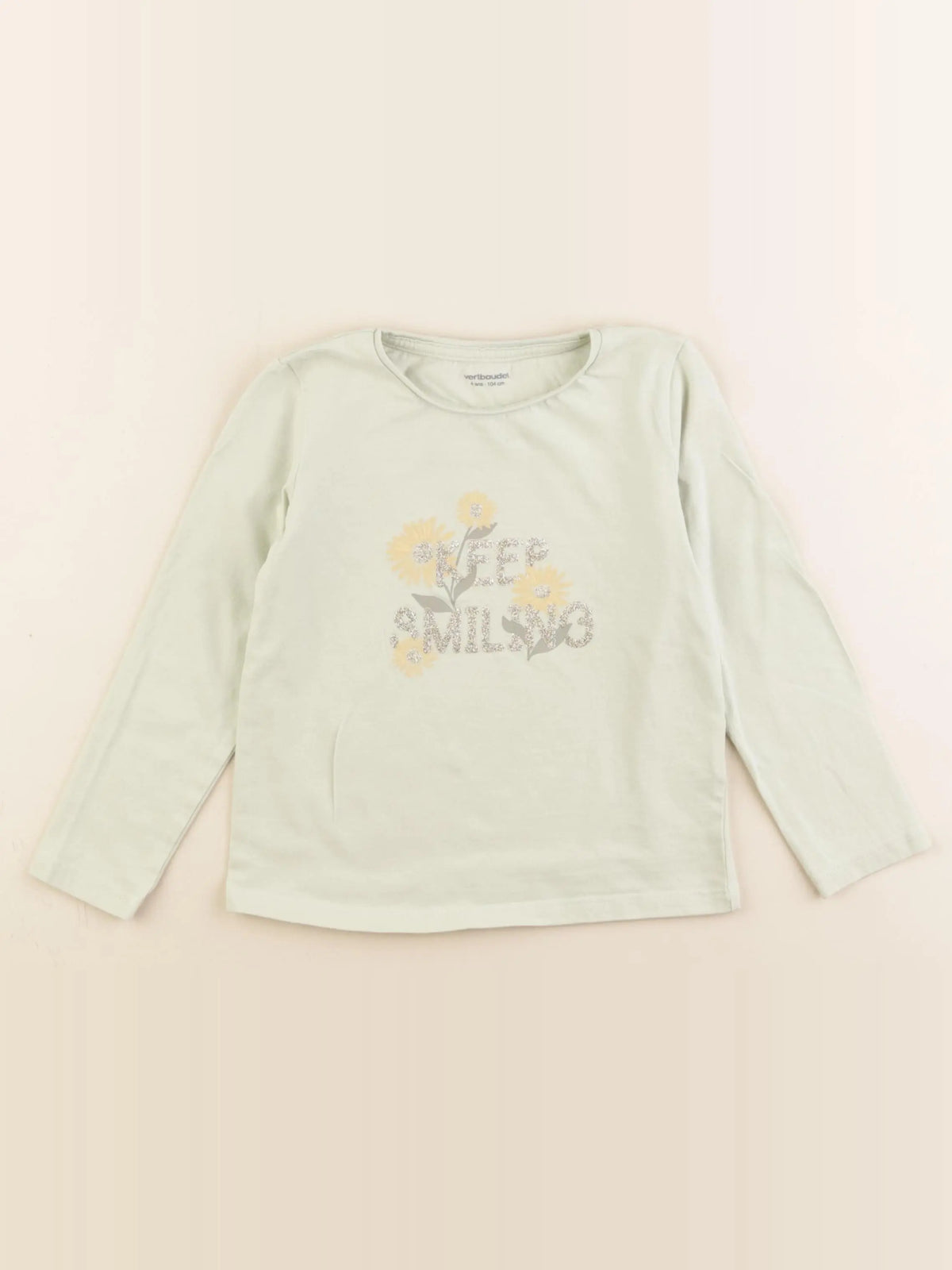 Vertbaudet - tee-shirt vert - 4 ans