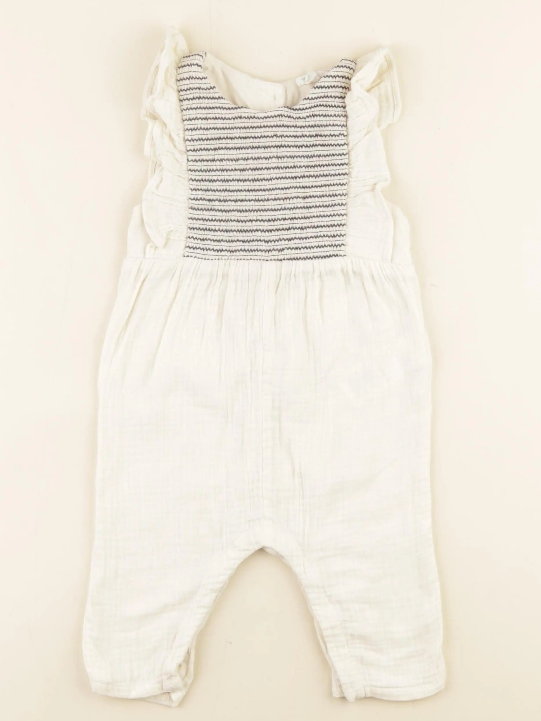 Vertbaudet - combinaison beige - 9 mois