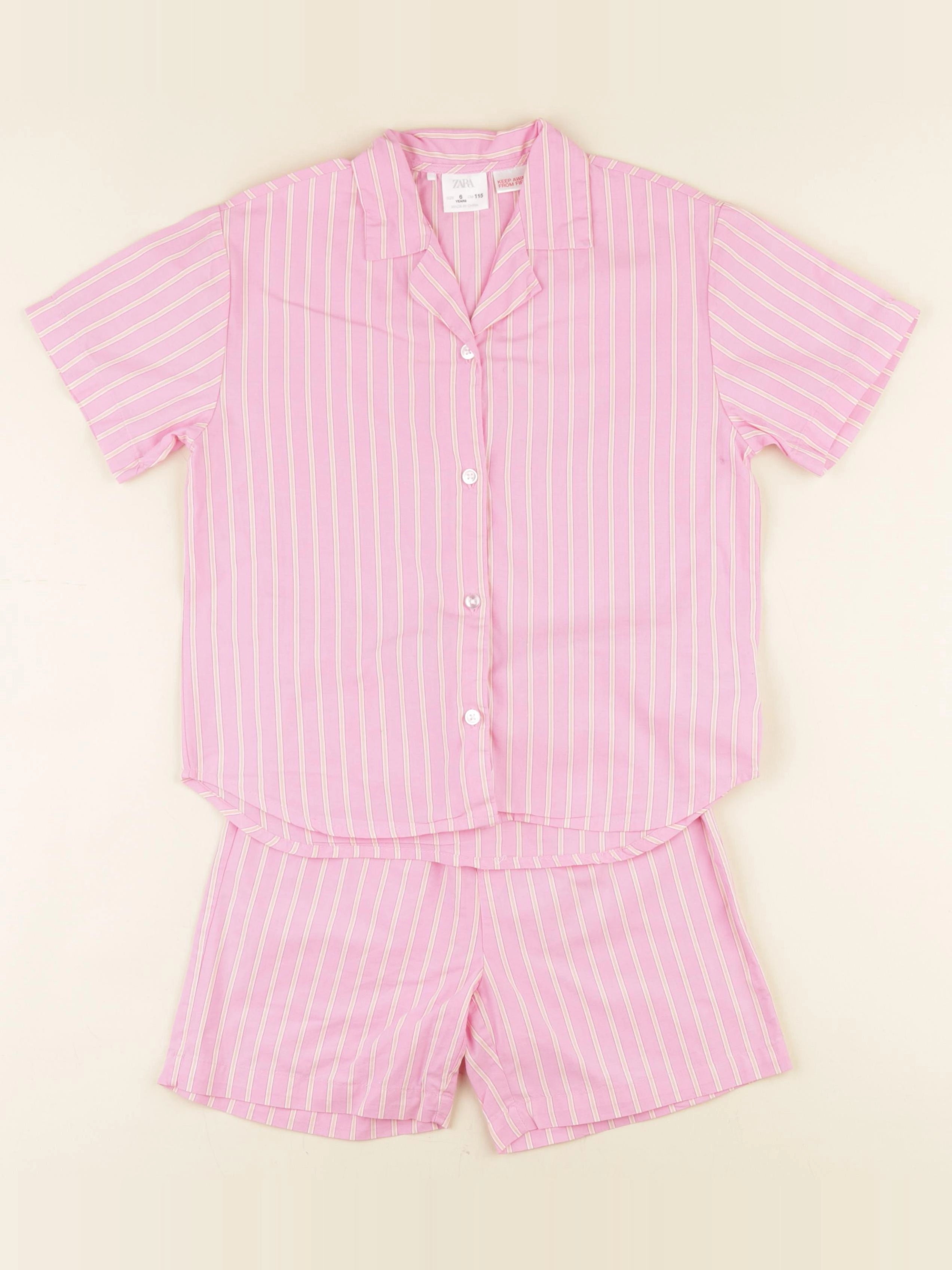 Zara - pyjama coton rose - 6 ans