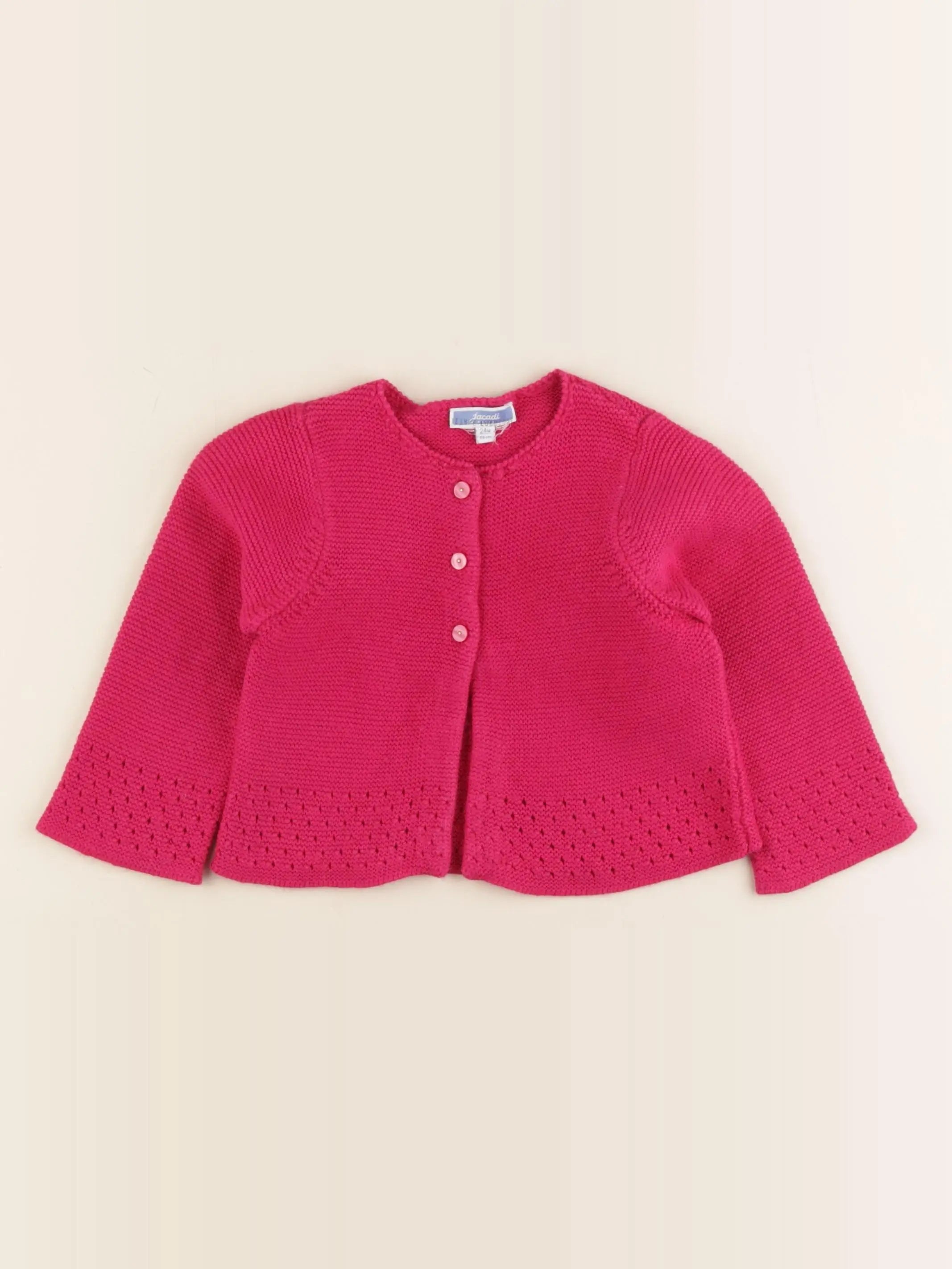 Jacadi - gilet rose - 24 mois