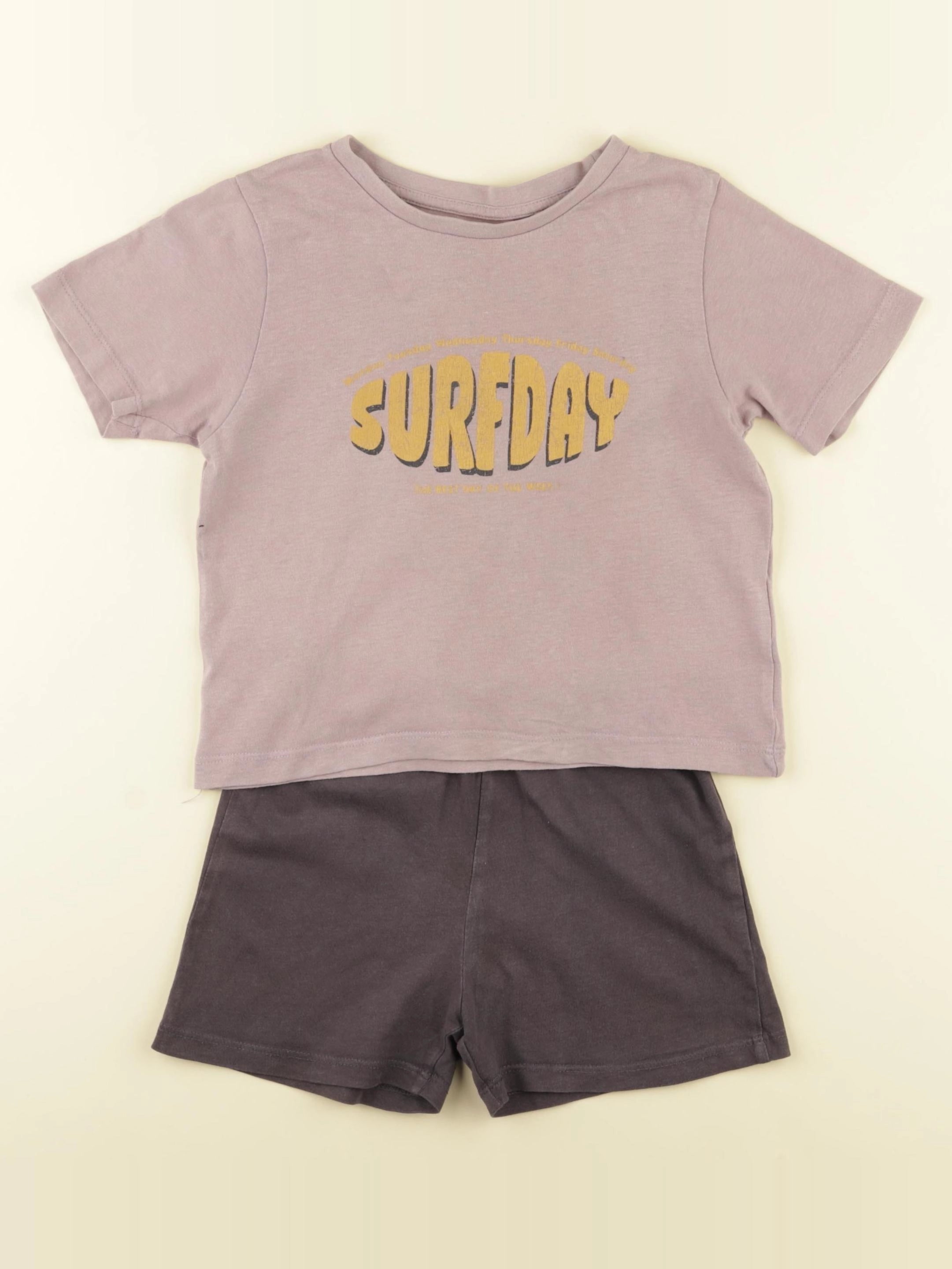 Vertbaudet - pyjama coton violet - 4 ans