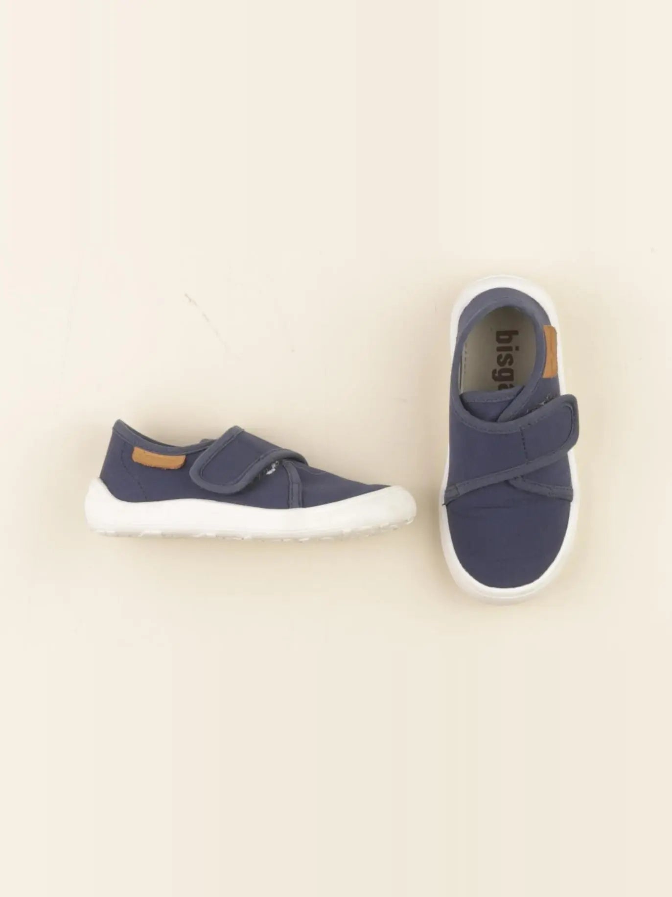 Bisgaard - tennis à scratch/ lacets bleu - pointure 24/25