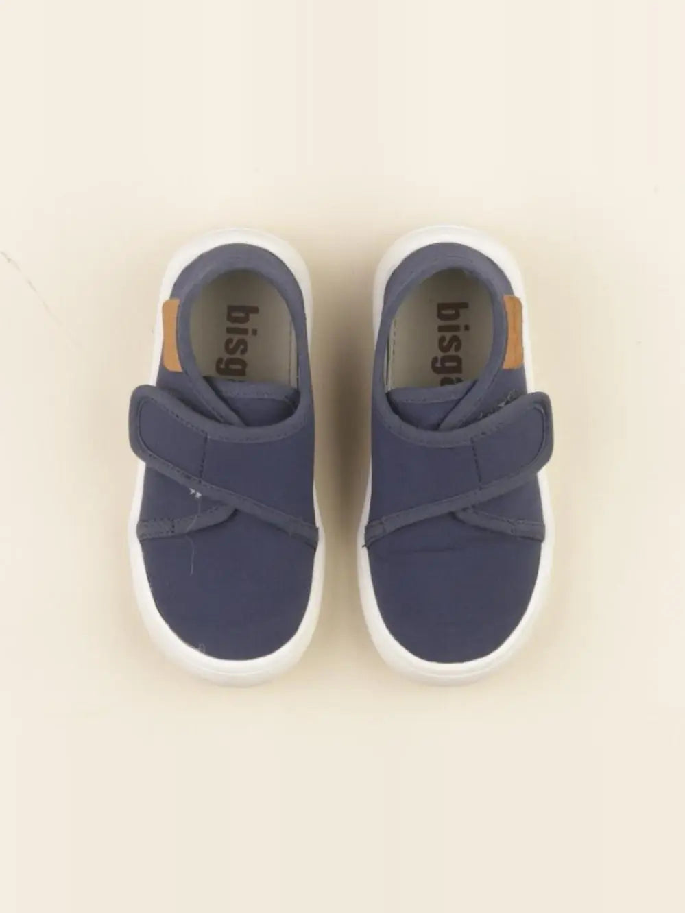 Bisgaard - tennis à scratch/ lacets bleu - pointure 24/25