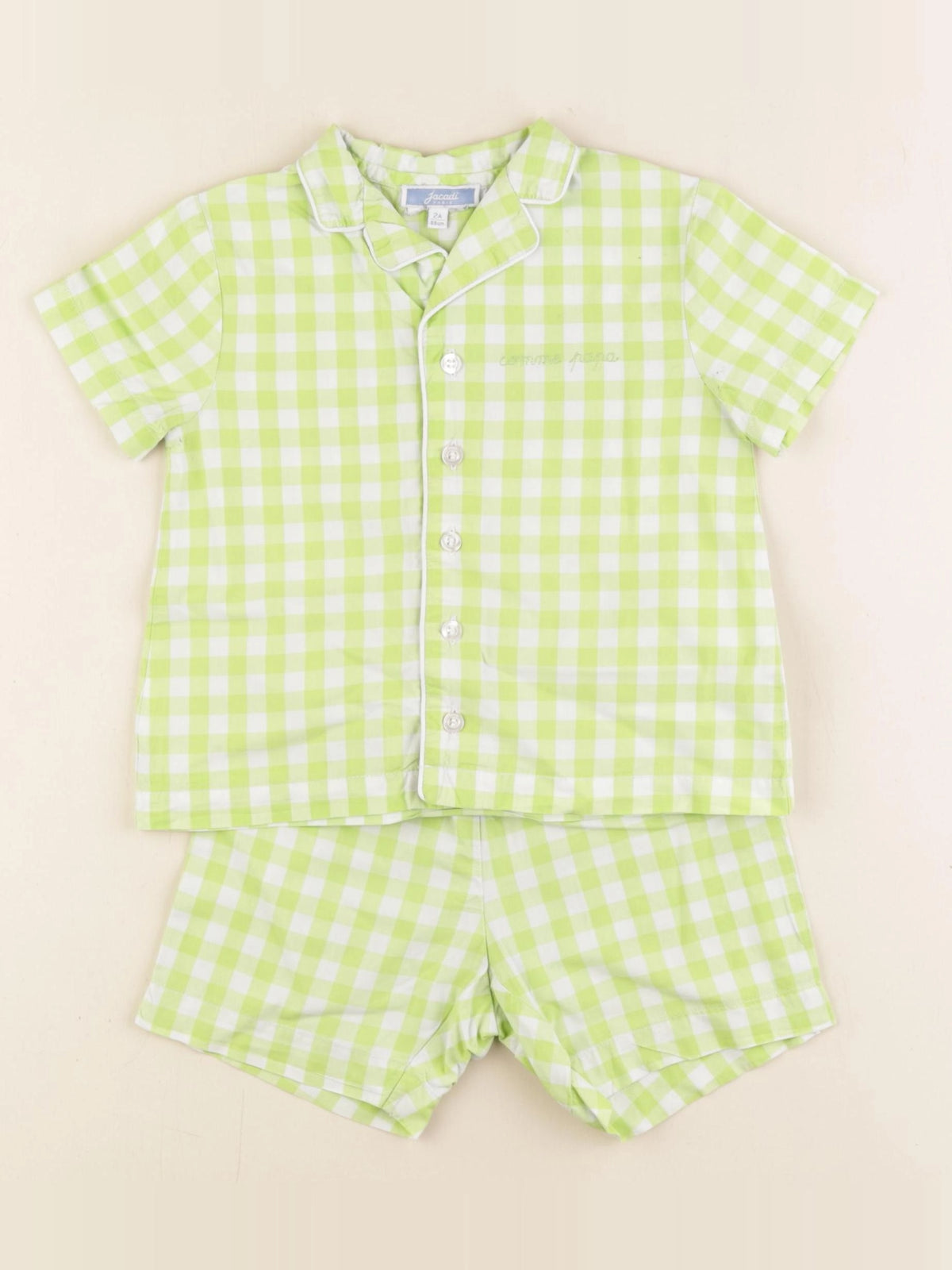 Jacadi - pyjama coton vert - 2 ans