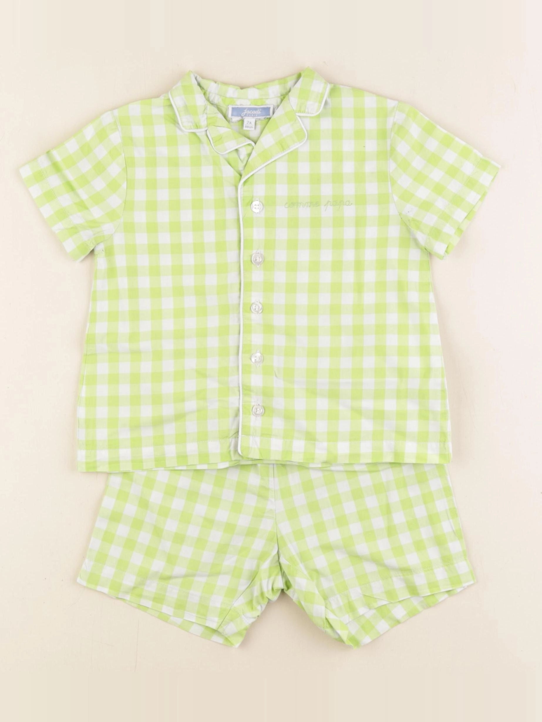 Jacadi - pyjama coton vert - 2 ans