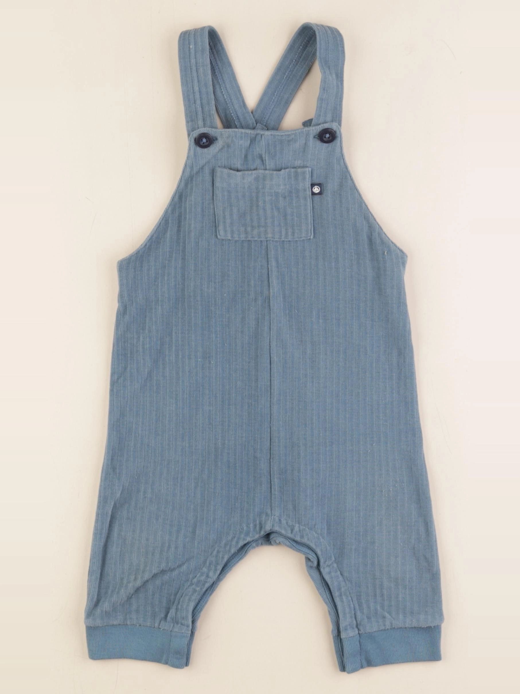 Petit Bateau - salopette bleu - 12 mois