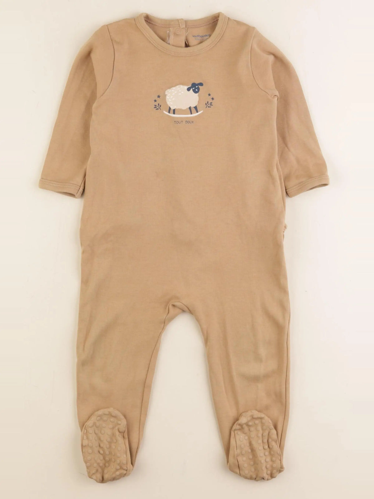 Vertbaudet - pyjama coton marron - 18 mois