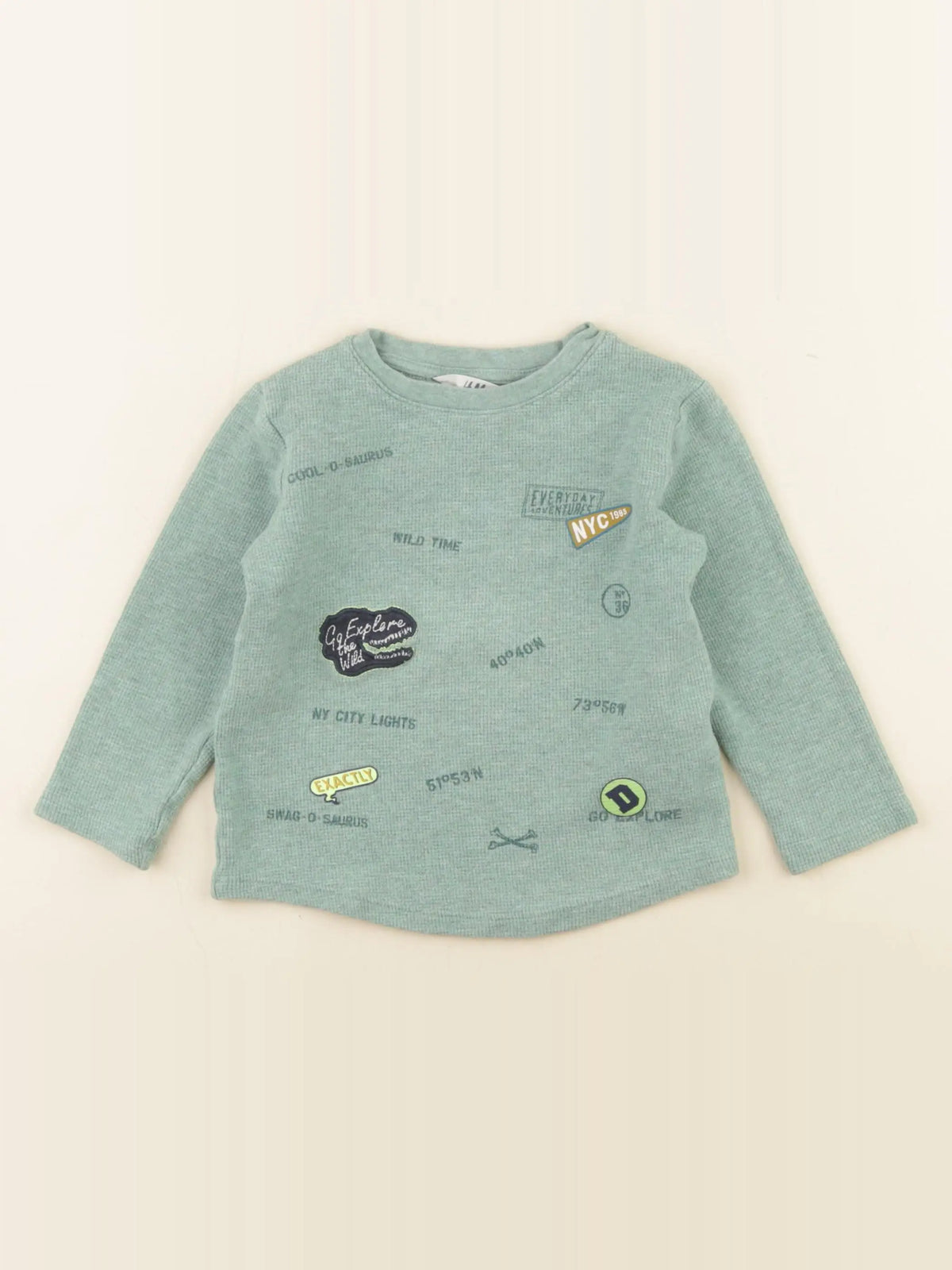 H&M - tee-shirt vert - 18/24 mois