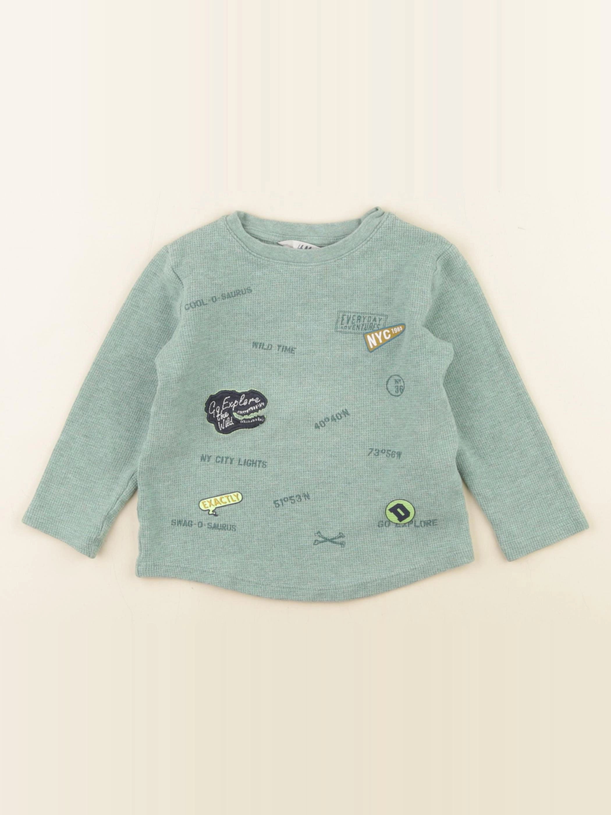 H&M - tee-shirt vert - 18/24 mois