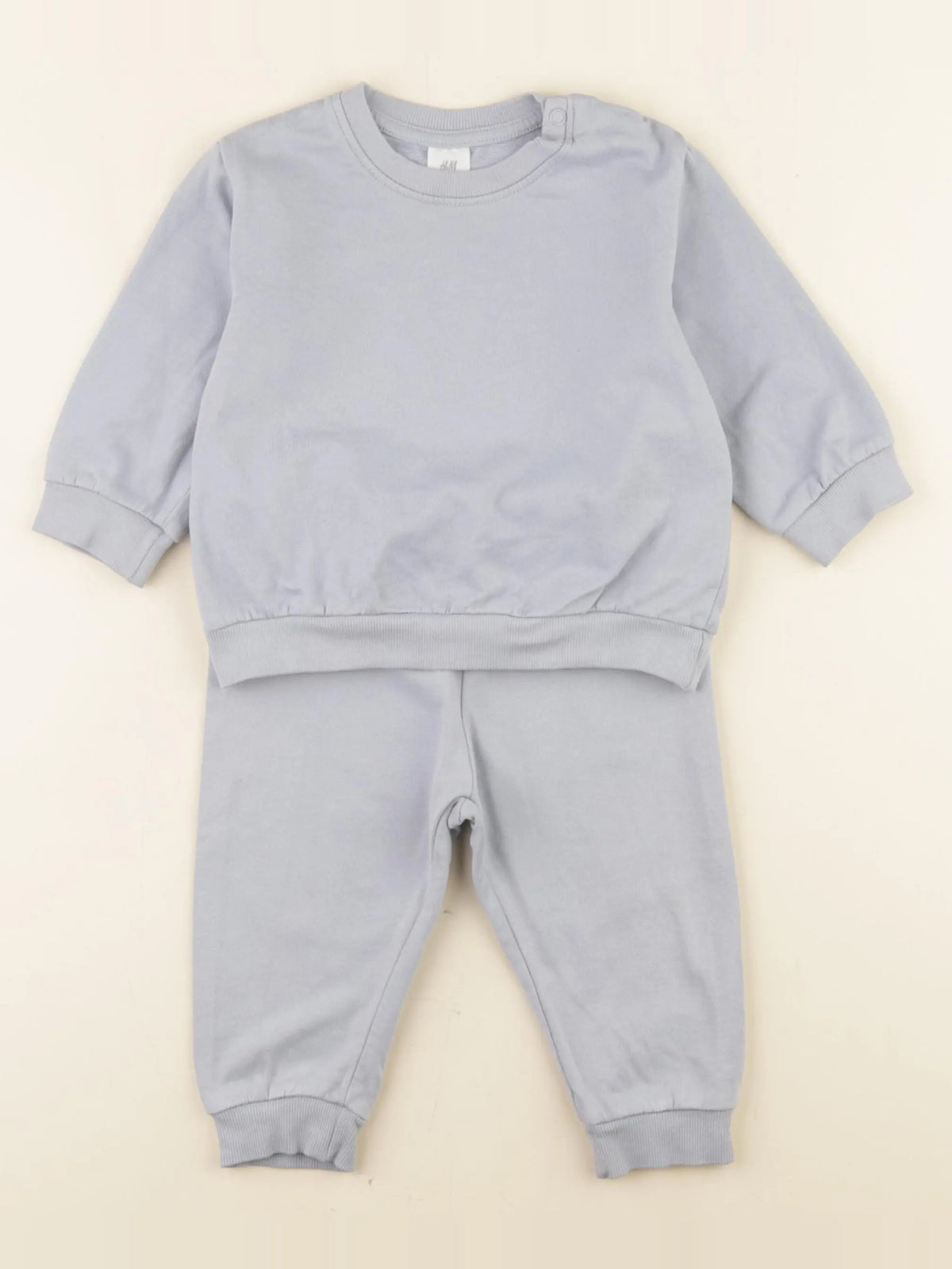 H&M - ensemble bleu - 6/9 mois