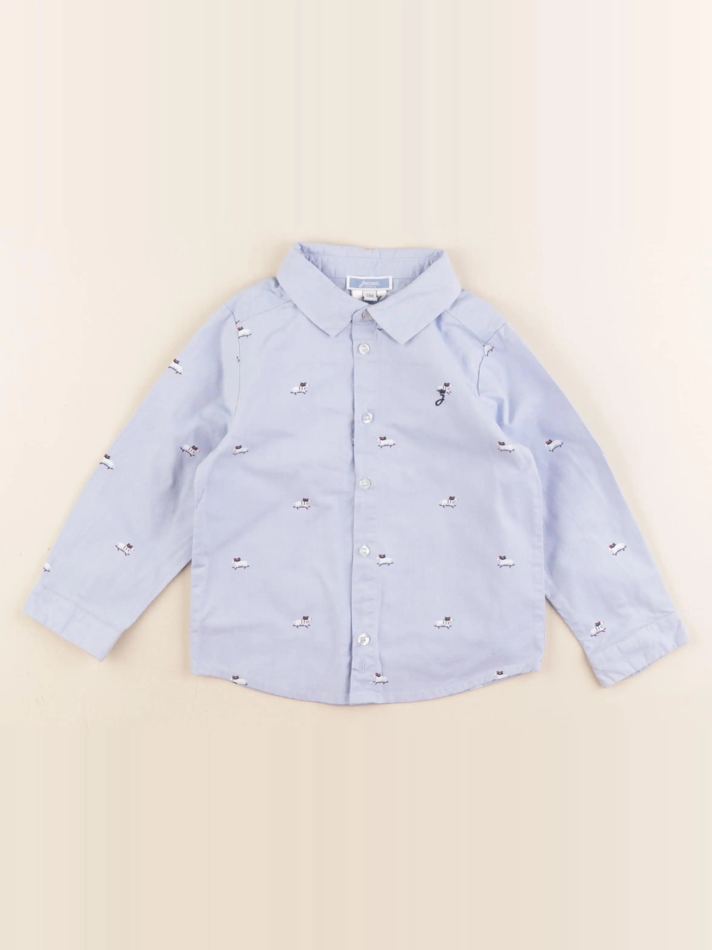 Jacadi - chemise bleu - 24 mois