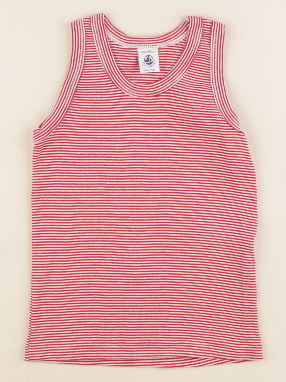 Petit Bateau - maillot de corps rouge - 5 ans