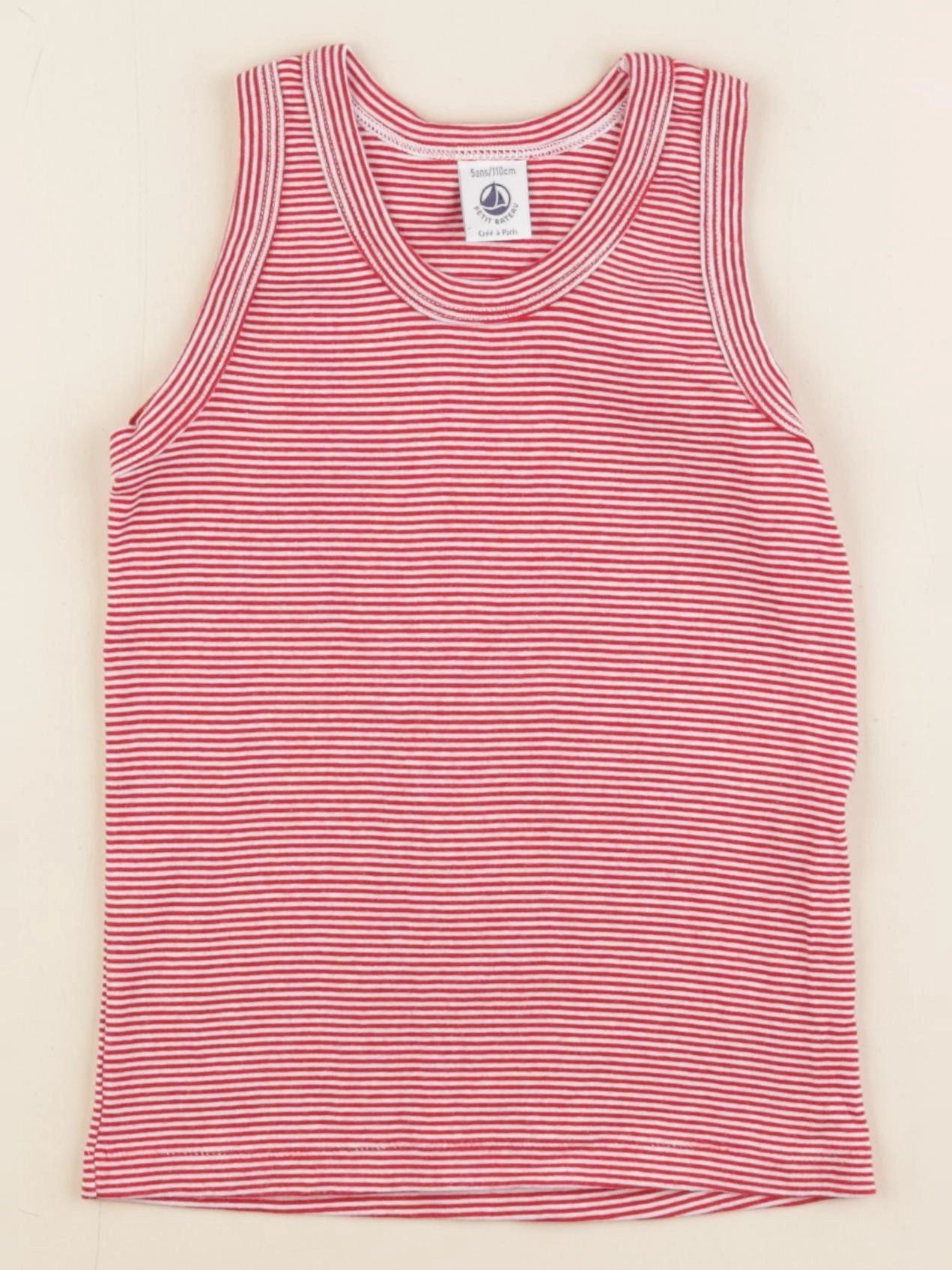 Petit Bateau - maillot de corps rouge - 5 ans