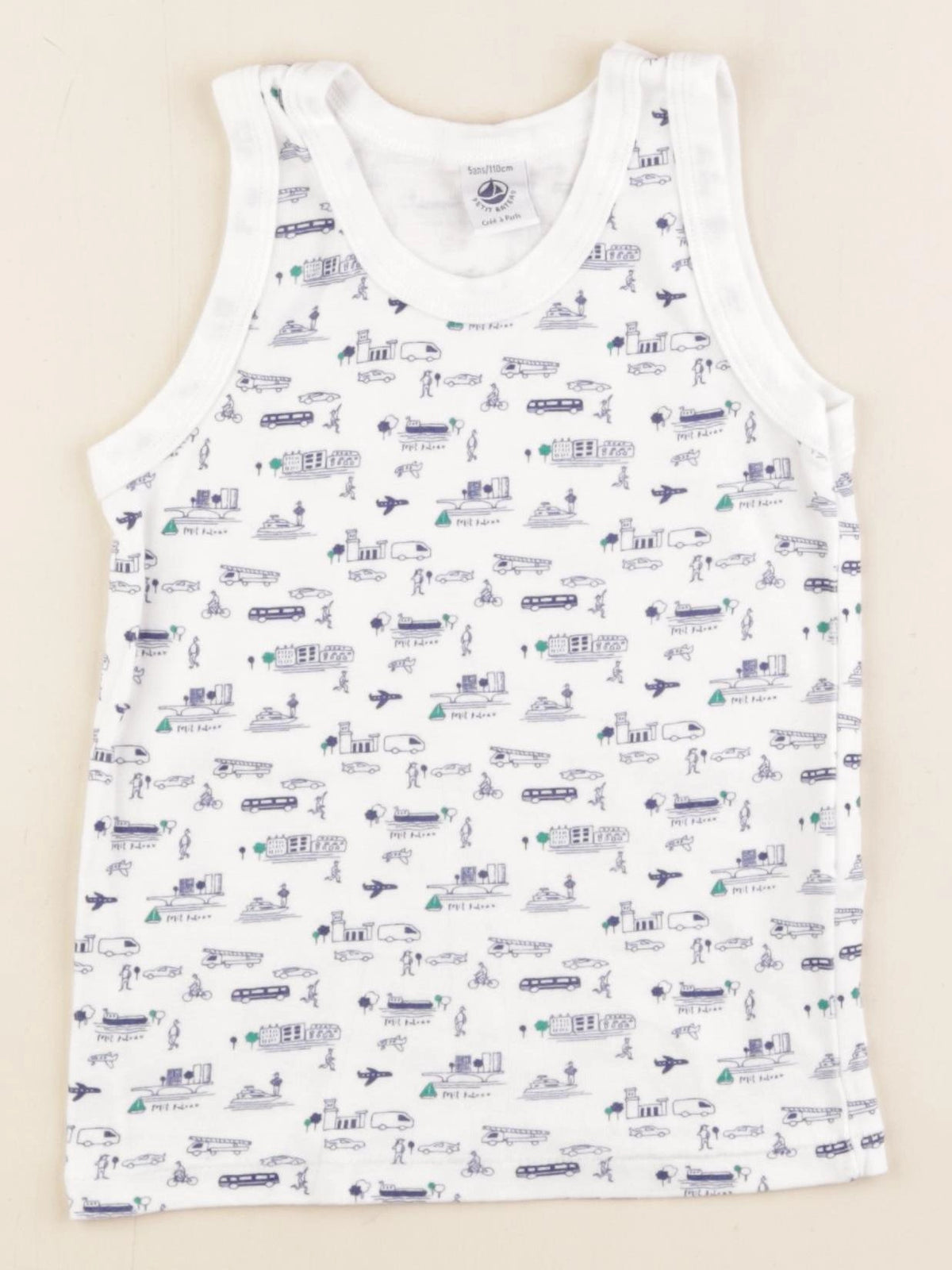 Petit Bateau - maillot de corps blanc - 5 ans