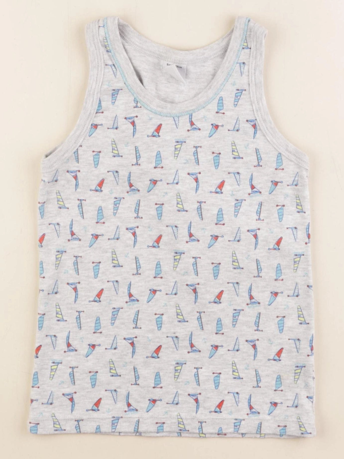 Petit Bateau - maillot de corps gris - 8 ans