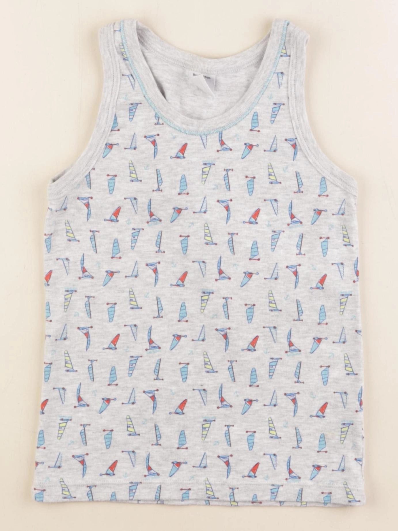 Petit Bateau - maillot de corps gris - 8 ans