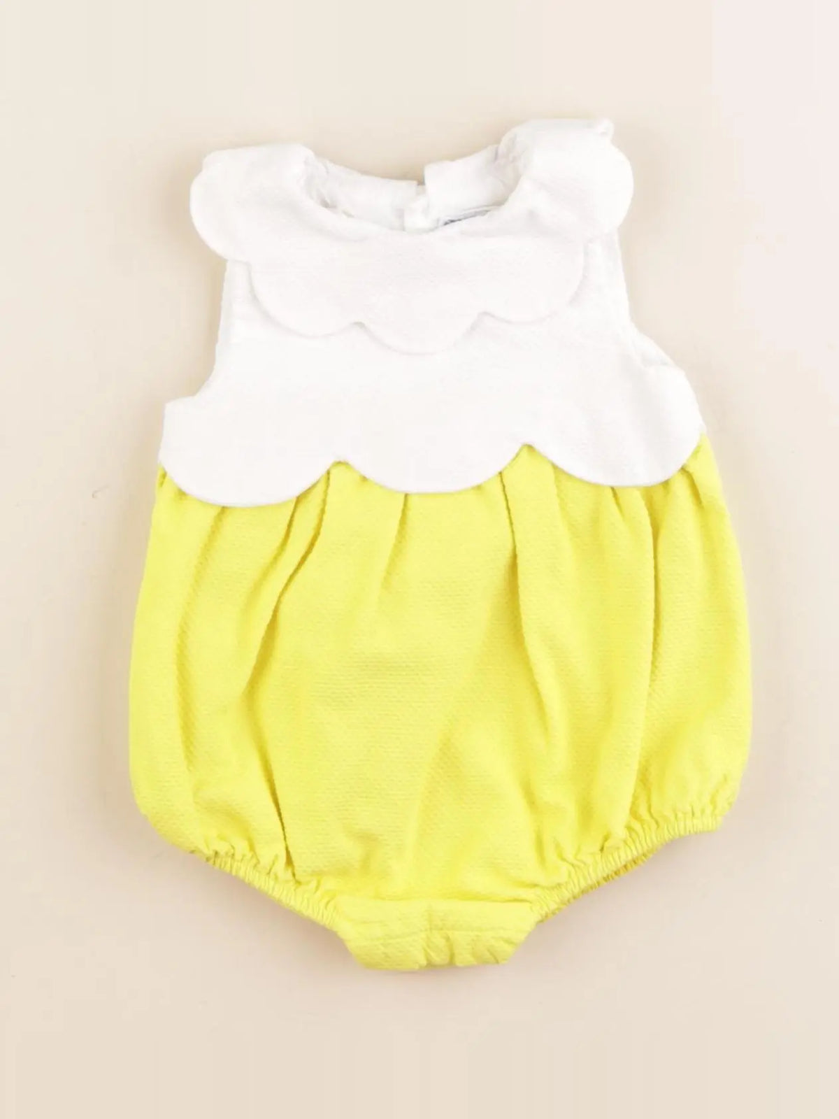 Jacadi - combinaison blanc, jaune - 3 mois